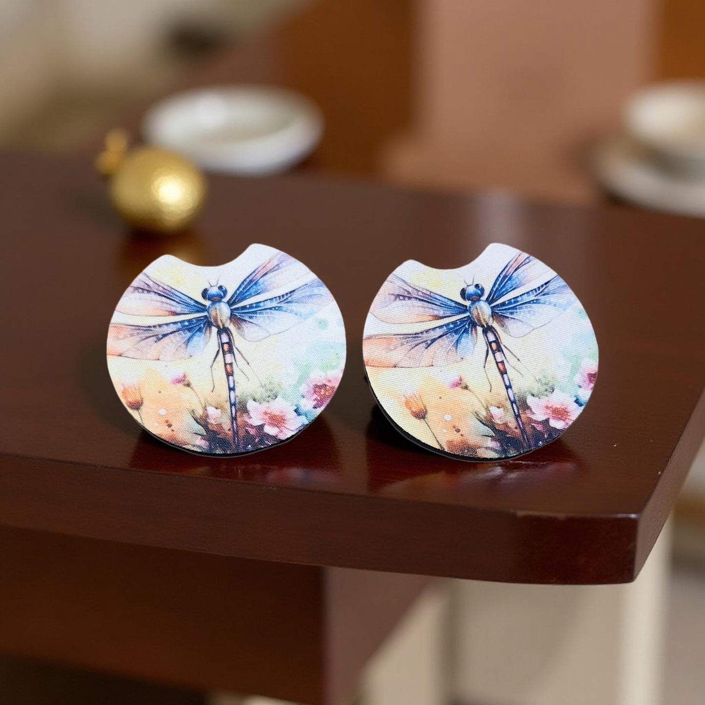 Thin Backing Car Coasters – Absorbent Auto Accessories - sublimation blank - Cypress & Sage - Vermilion