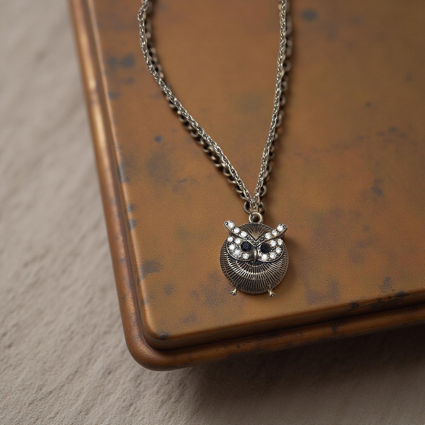 Owl Pendant Necklace – Boho Woodland Charm - Cypress & Sage - Vermilion