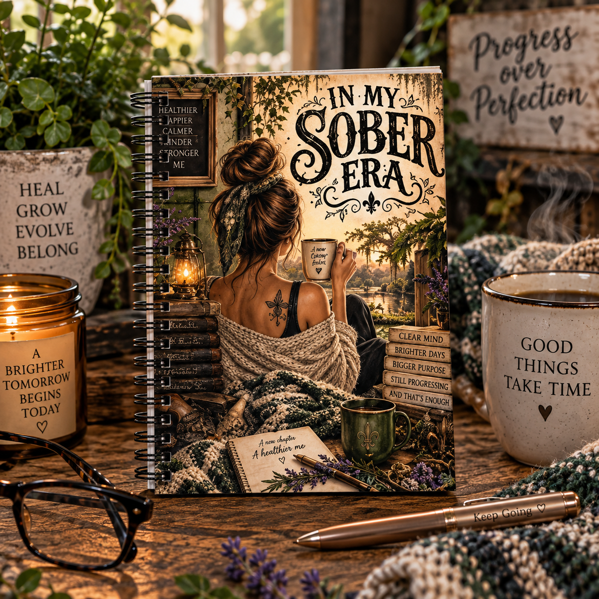 In My Sober Era Recovery Journal – Sobriety Notebook, Sober Gift, Personal Growth & Daily Reflection Spiral Journal