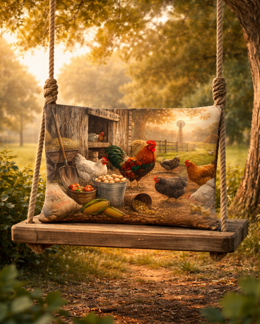 Feeding Time Outdoor Pillow - Weather Resistant