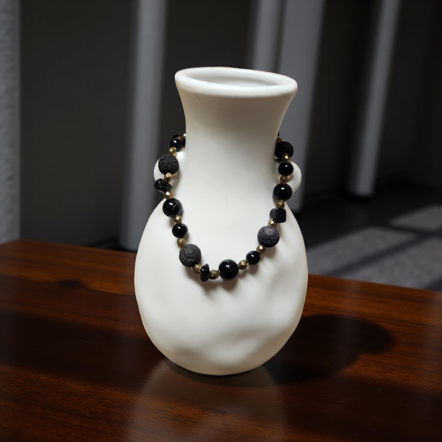 Aromatherapy Bracelet – Lava Rock Beads - Cypress & Sage - Vermilion
