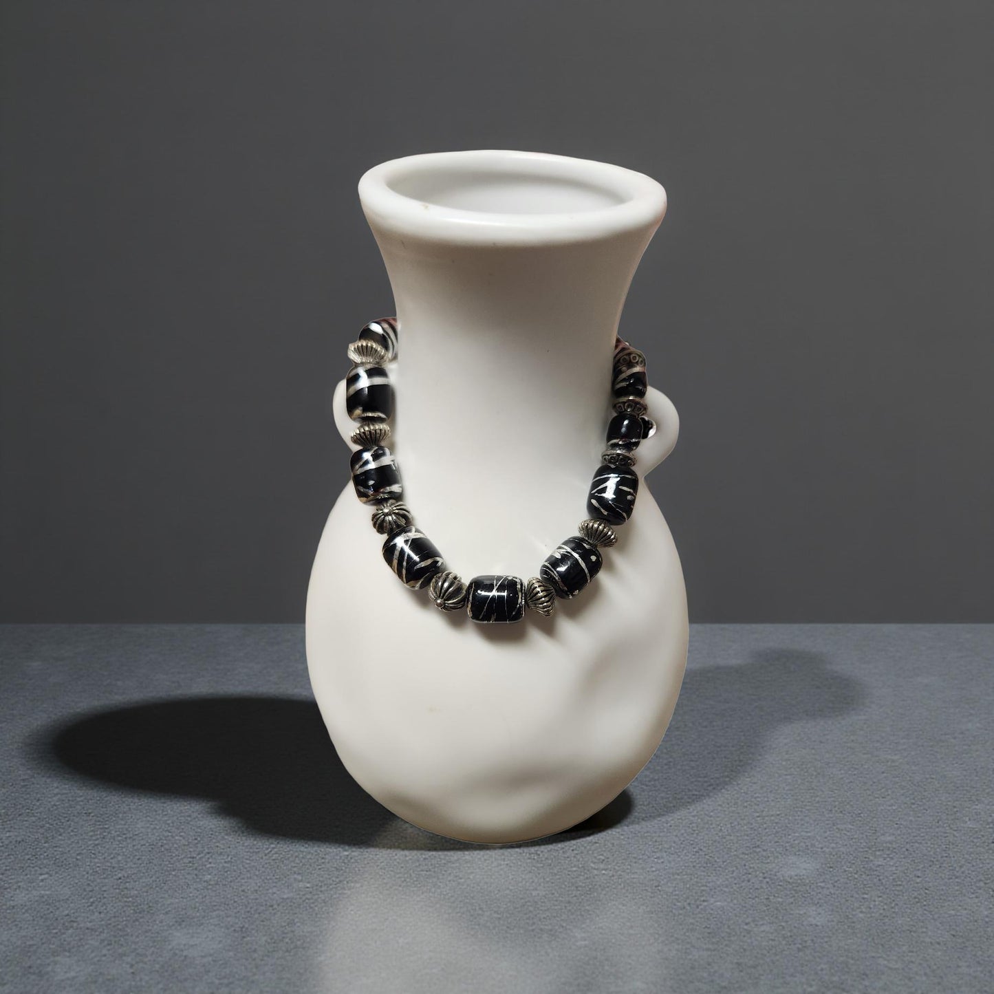 Glass & Metal Beaded Bracelets – Modern Elegance - Cypress & Sage - Vermilion