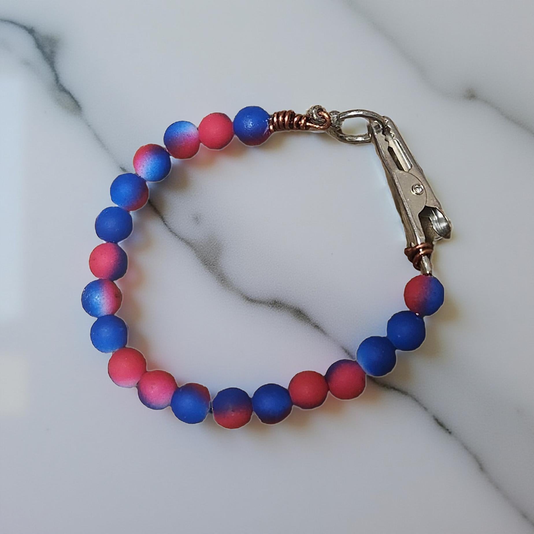 Modern Metal Clasp Bracelet – Stylish Accent - Cypress & Sage - Vermilion