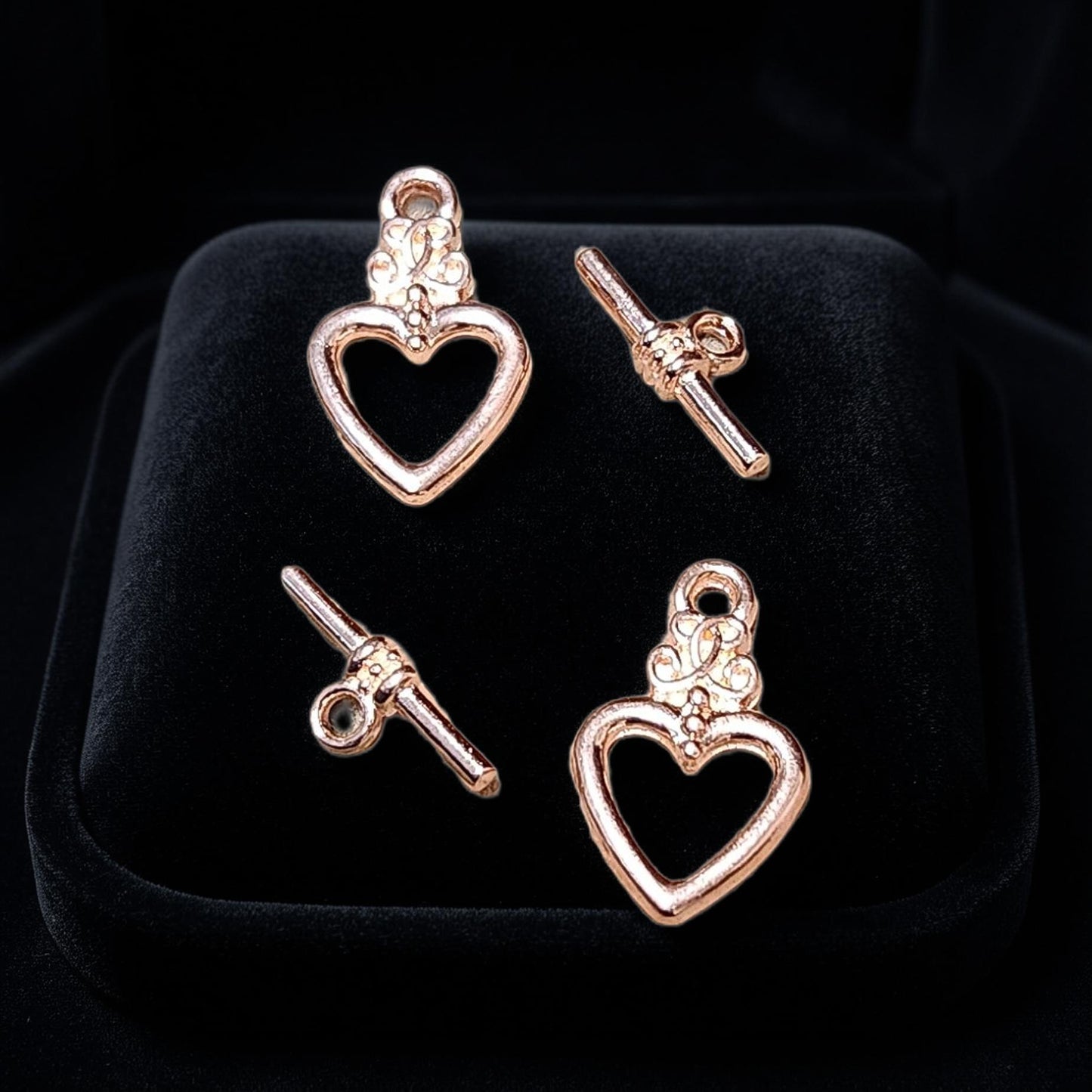 Nickel-Free Heart Toggle Clasp for Jewelry Making - Hypoallergenic and Safe