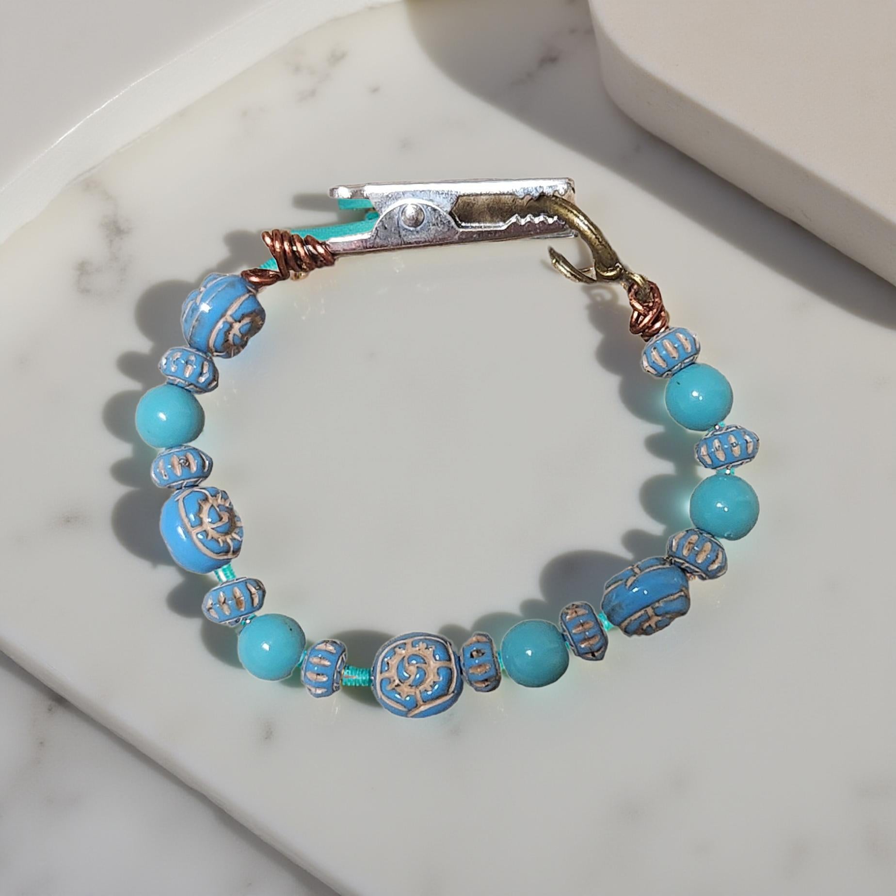 Modern Metal Clasp Bracelet – Stylish Accent - Cypress & Sage - Vermilion