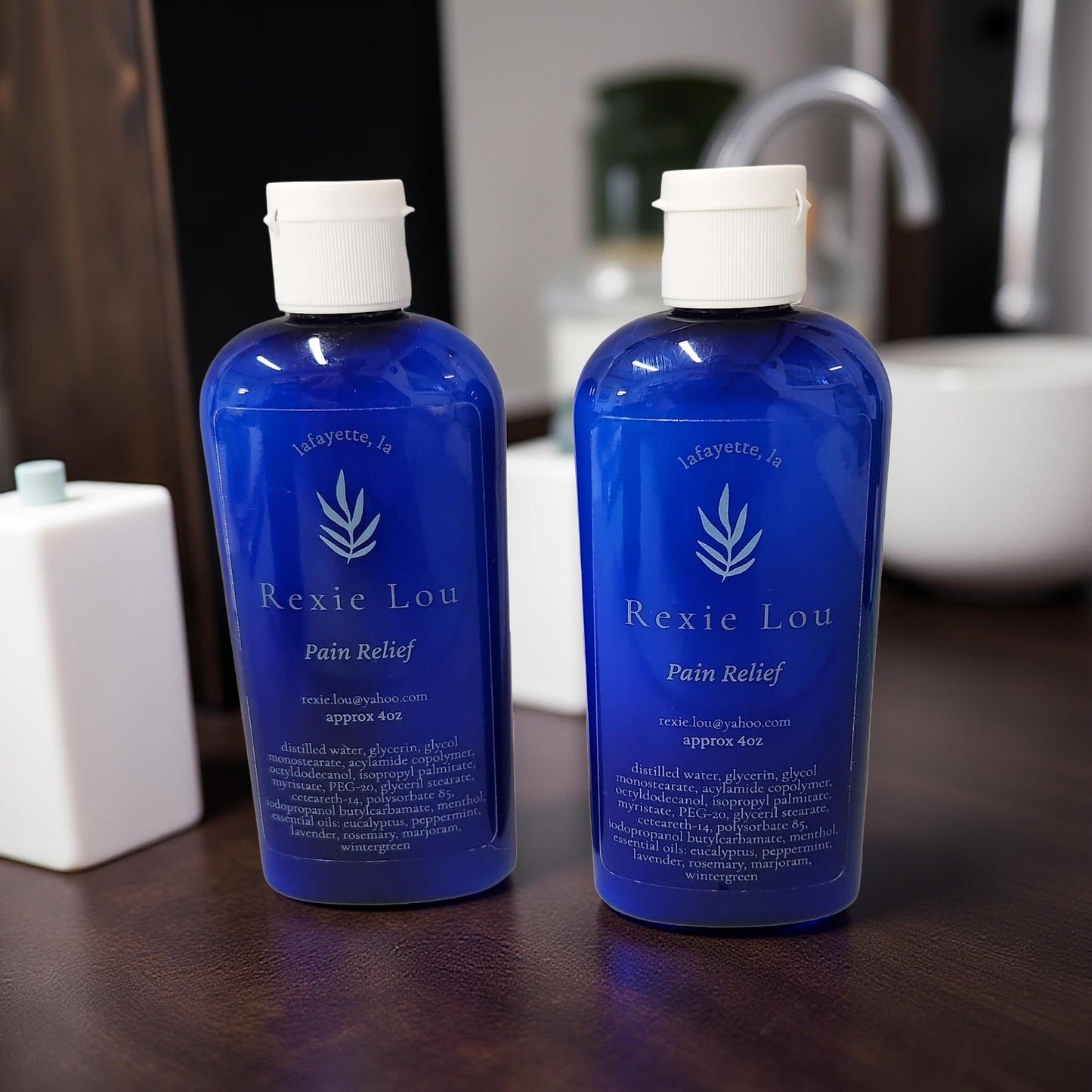 Rexie Lou Pain Relief – 4 oz Bottle - Cypress & Sage - Vermilion