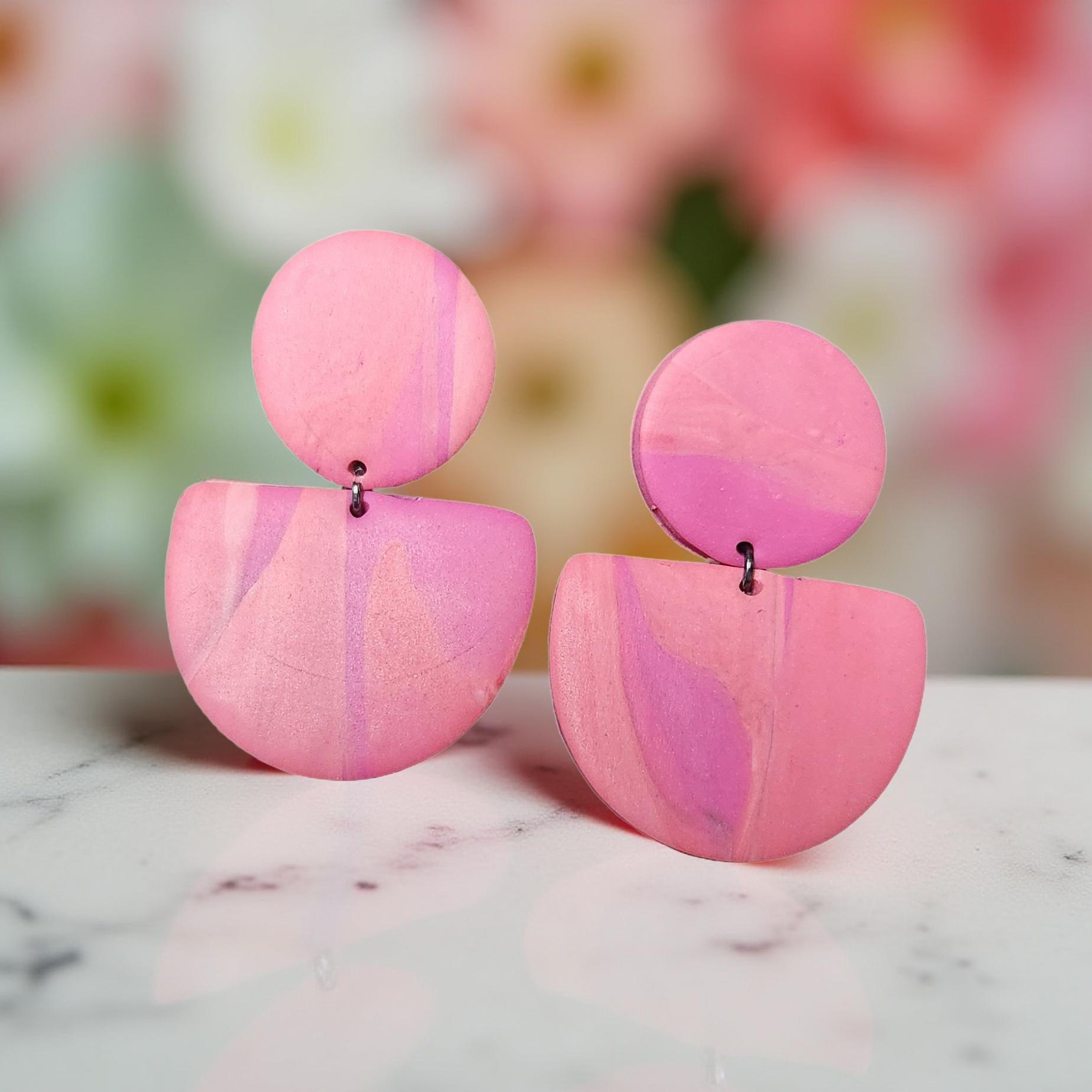 Red & Pink Valentine’s Earrings – Handmade Jewelry - Cypress & Sage - Vermilion