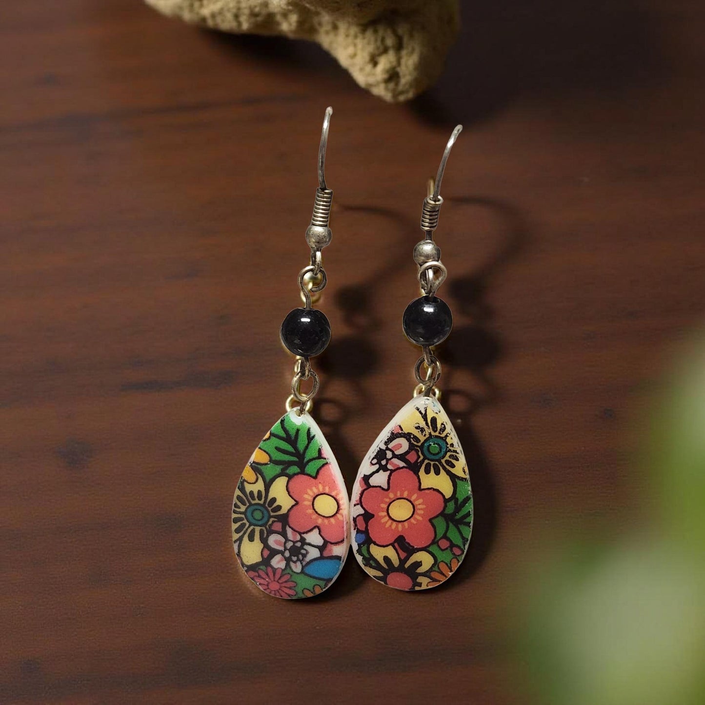 Handmade Butterfly & Floral Earrings – Lightweight, Pretty & Nature‑Inspired - Cypress & Sage - Vermilion