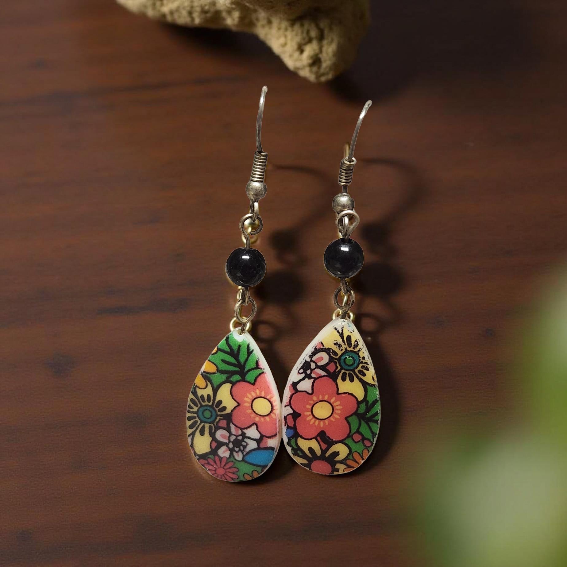 Handmade Butterfly & Floral Earrings – Lightweight, Pretty & Nature‑Inspired - Cypress & Sage - Vermilion