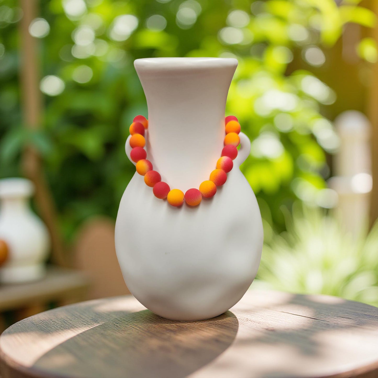 Adult Neon Multi‑Color Bracelet – Vibrant Beaded Jewelry for Everyday Fun - Cypress & Sage - Vermilion