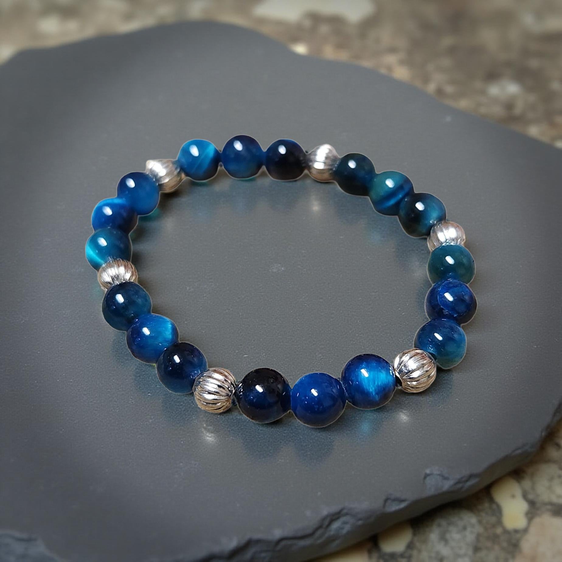 Kids Gemstone Bracelet – Natural Tumbled Beads - Cypress & Sage - Vermilion
