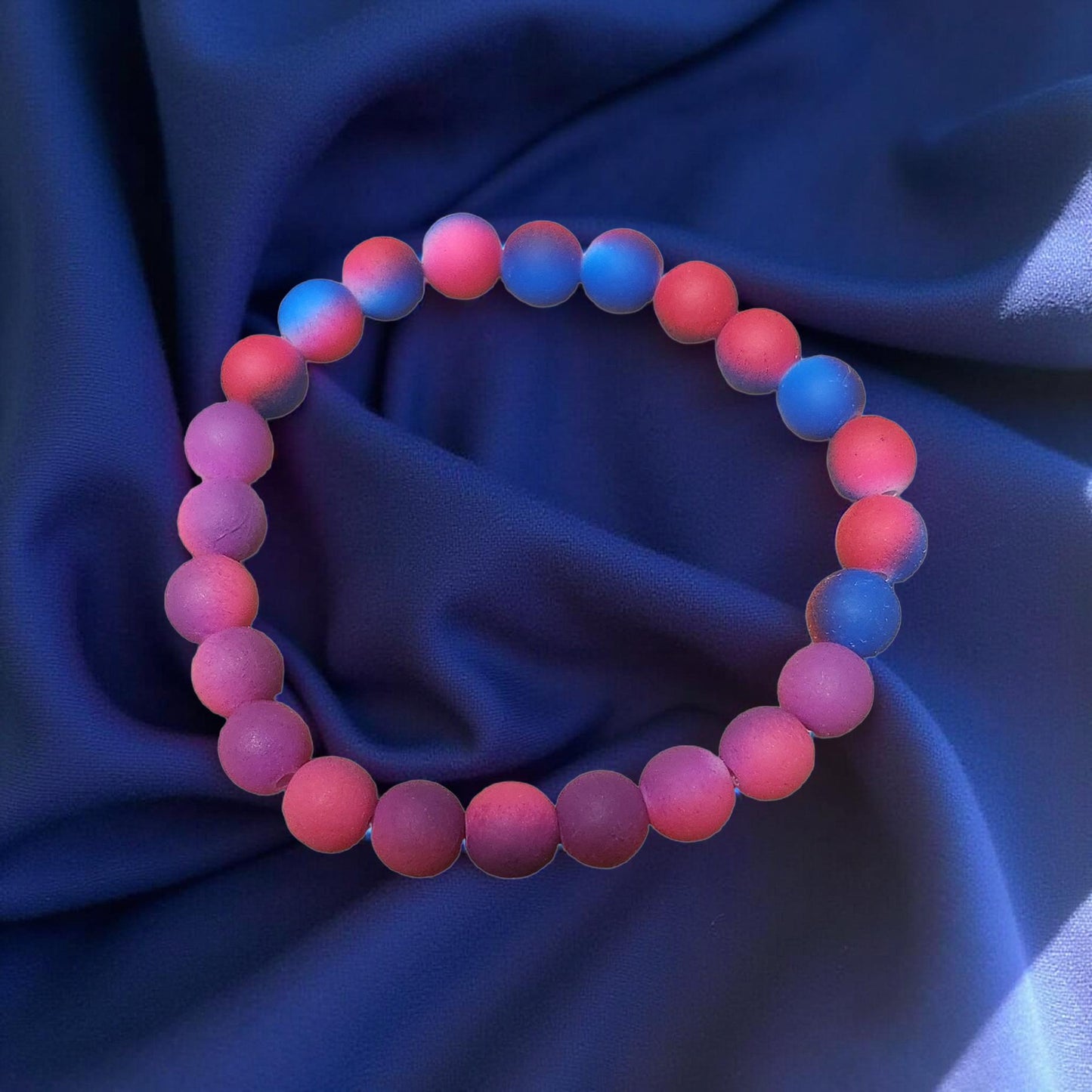 Adult Neon Multi‑Color Bracelet – Vibrant Beaded Jewelry for Everyday Fun - Cypress & Sage - Vermilion