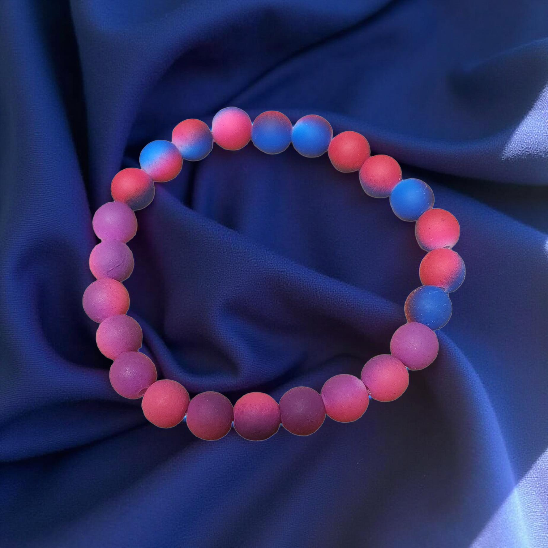 Adult Neon Multi‑Color Bracelet – Vibrant Beaded Jewelry for Everyday Fun - Cypress & Sage - Vermilion