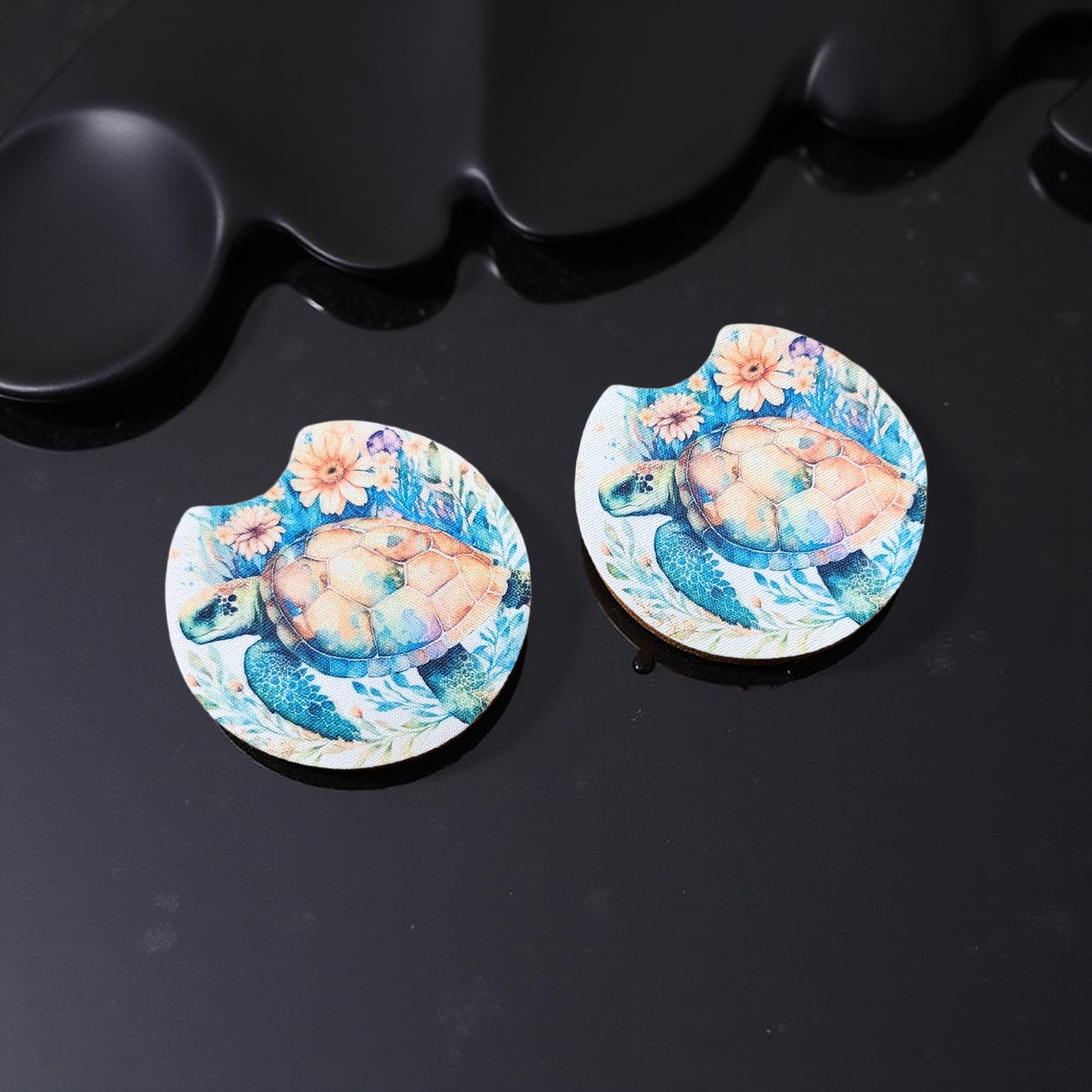 Thin Backing Car Coasters – Absorbent Auto Accessories - sublimation blank - Cypress & Sage - Vermilion