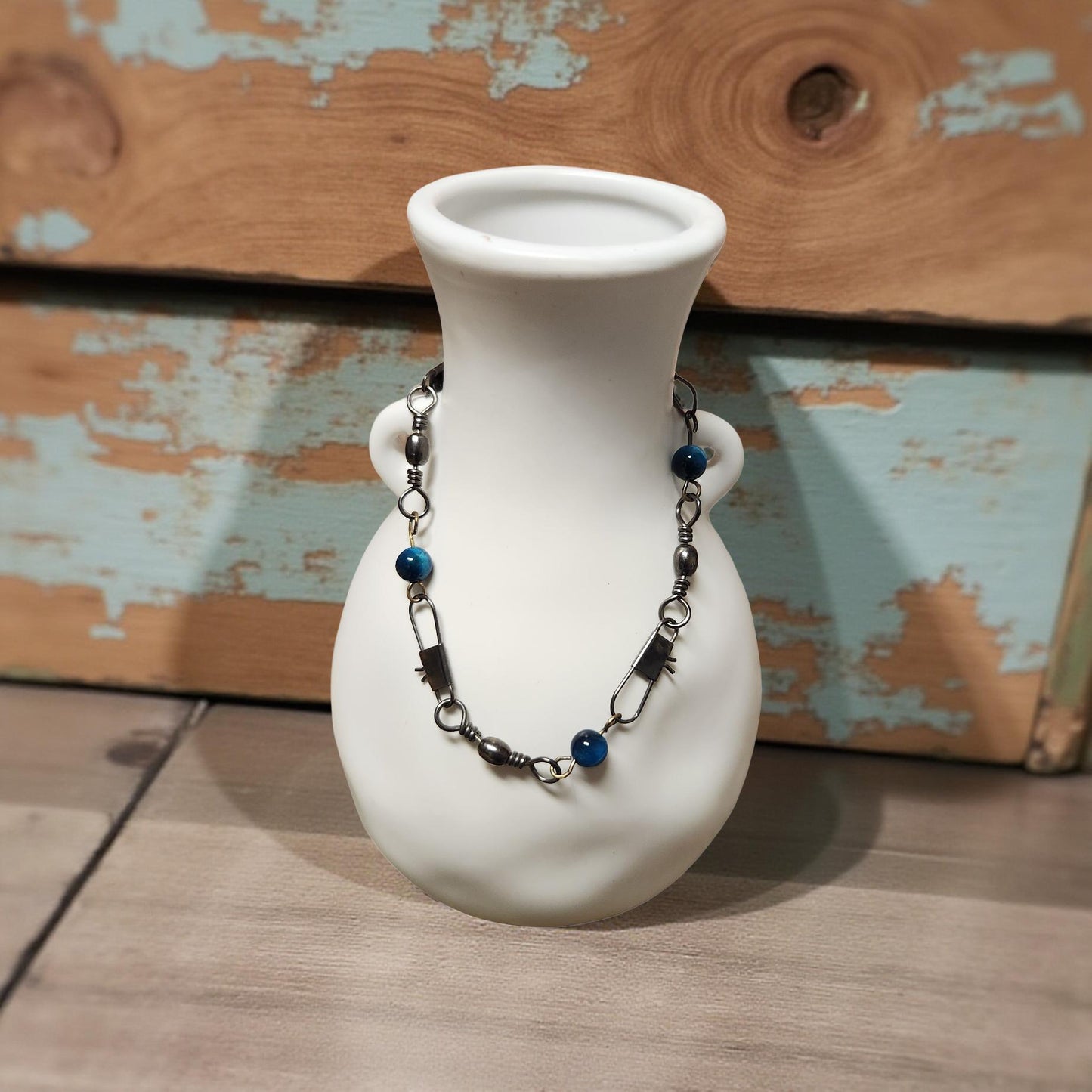 Tumbled Stone Bracelet – Turquoise, Tiger Eye & Bloodstone - Cypress & Sage - Vermilion