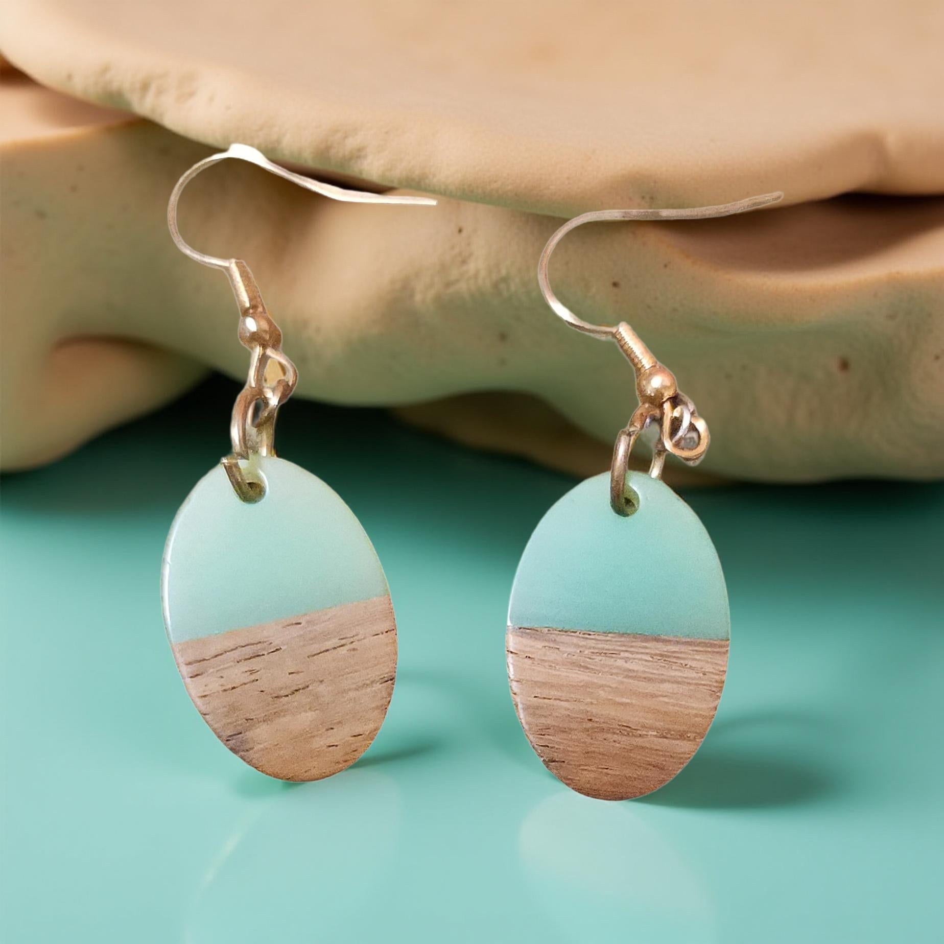 Handmade Boho Wooden Earrings – Natural Wood Statement Jewelry for Everyday Style - Cypress & Sage - Vermilion
