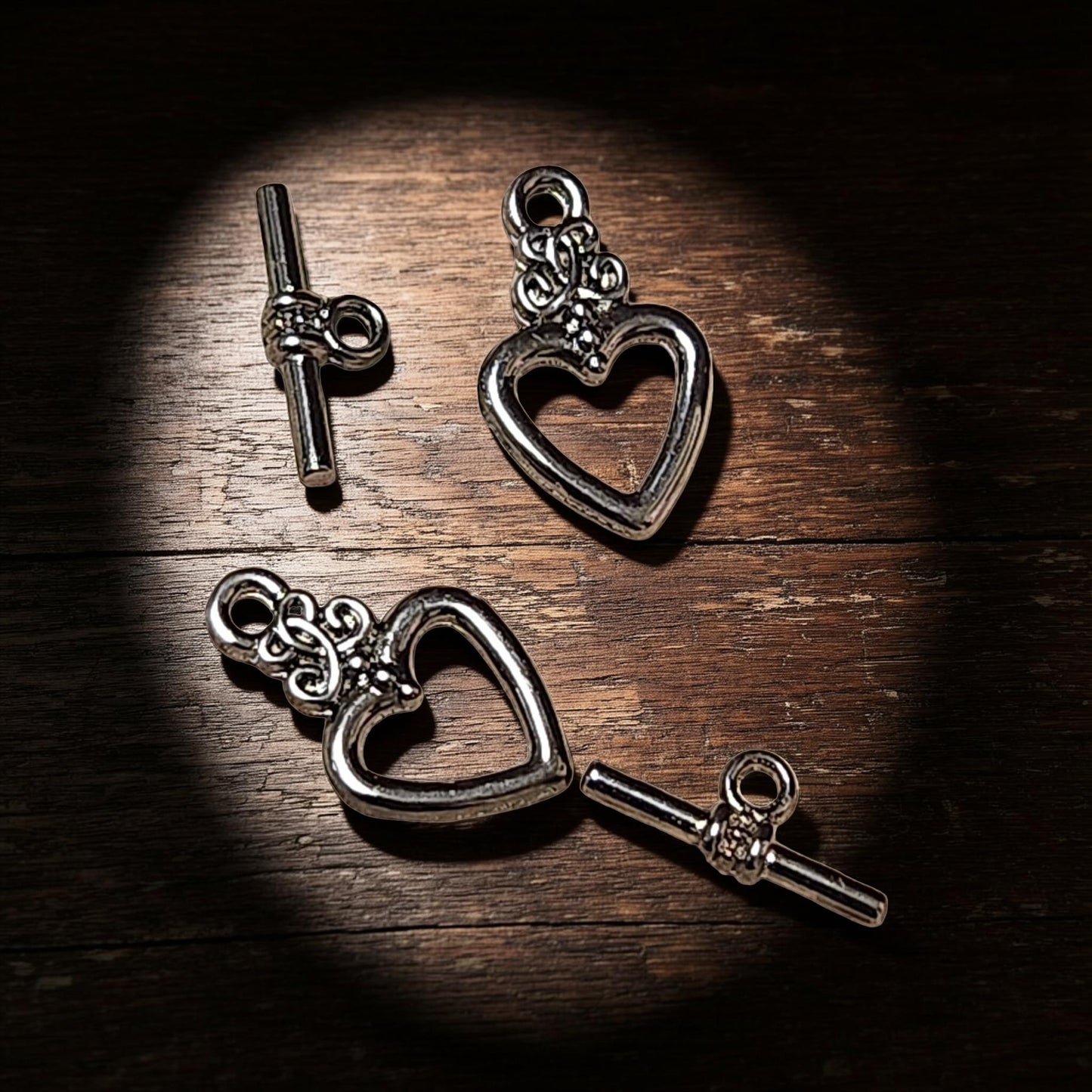 Nickel-Free Heart Toggle Clasp for Jewelry Making - Hypoallergenic and Safe