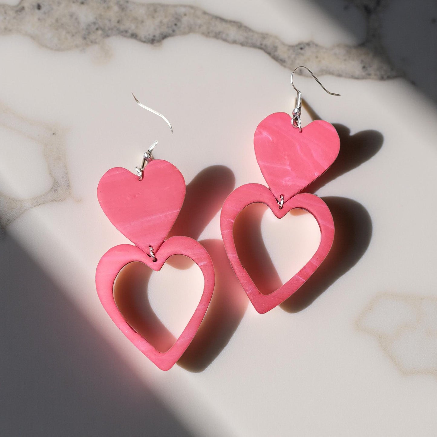 Red & Pink Valentine’s Earrings – Handmade Jewelry - Cypress & Sage - Vermilion