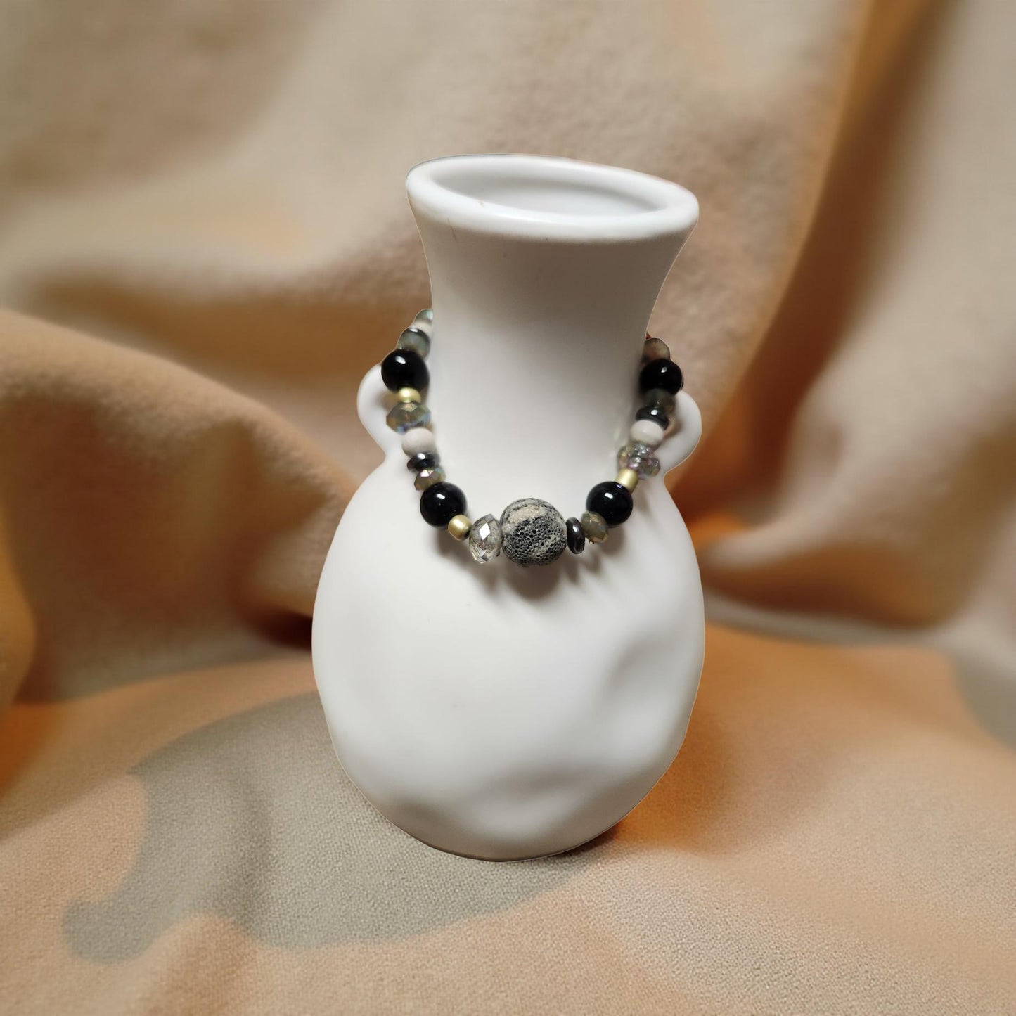 Aromatherapy Bracelet – Lava Rock Beads - Cypress & Sage - Vermilion
