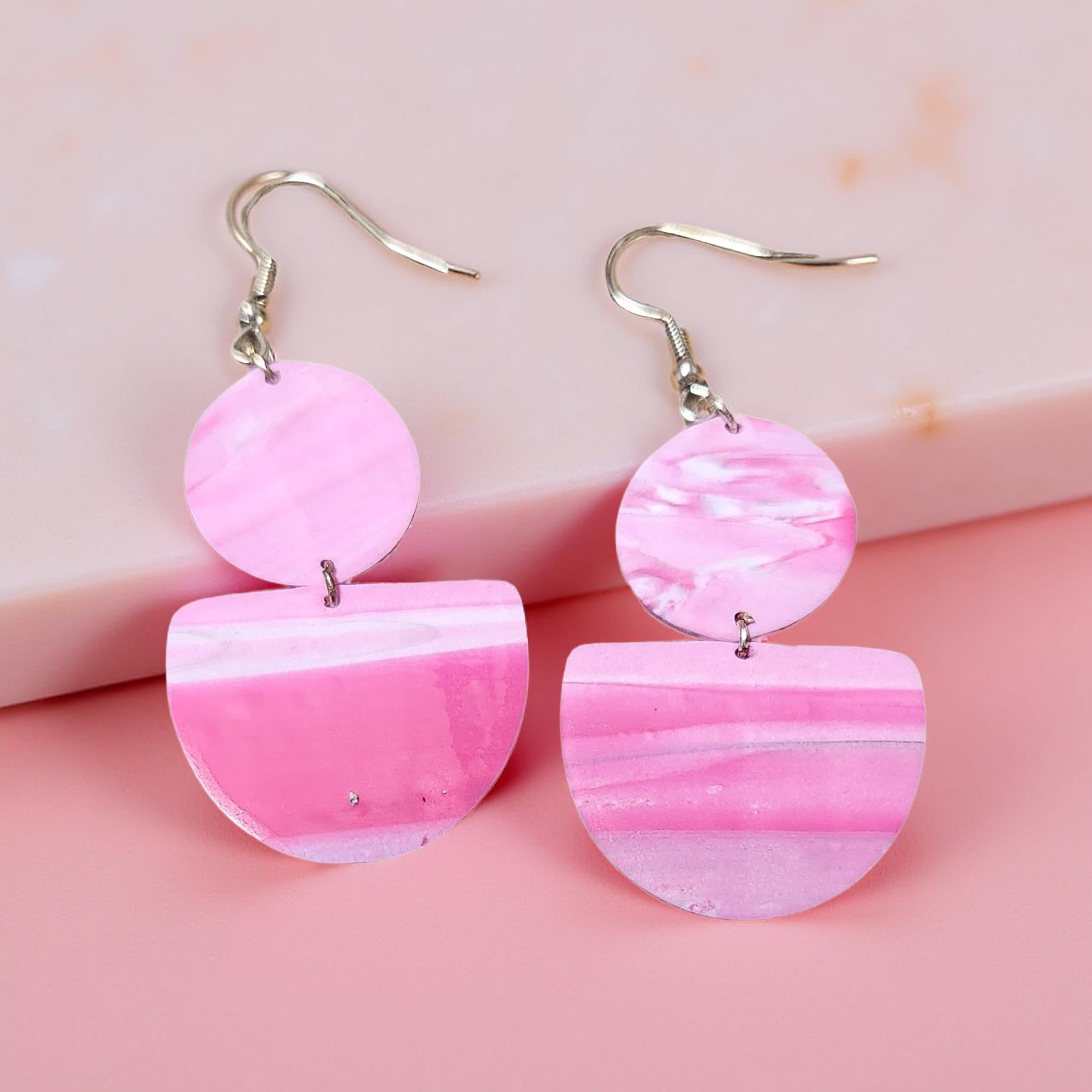 Red & Pink Valentine’s Earrings – Handmade Jewelry - Cypress & Sage - Vermilion