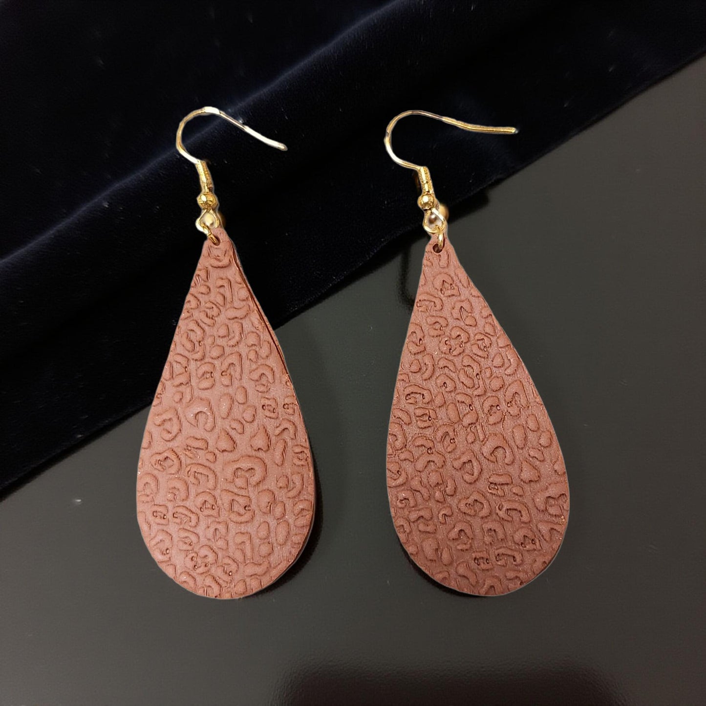 Handmade Teardrop Earrings – Polymer Clay or Beaded Statement Drops - Cypress & Sage - Vermilion