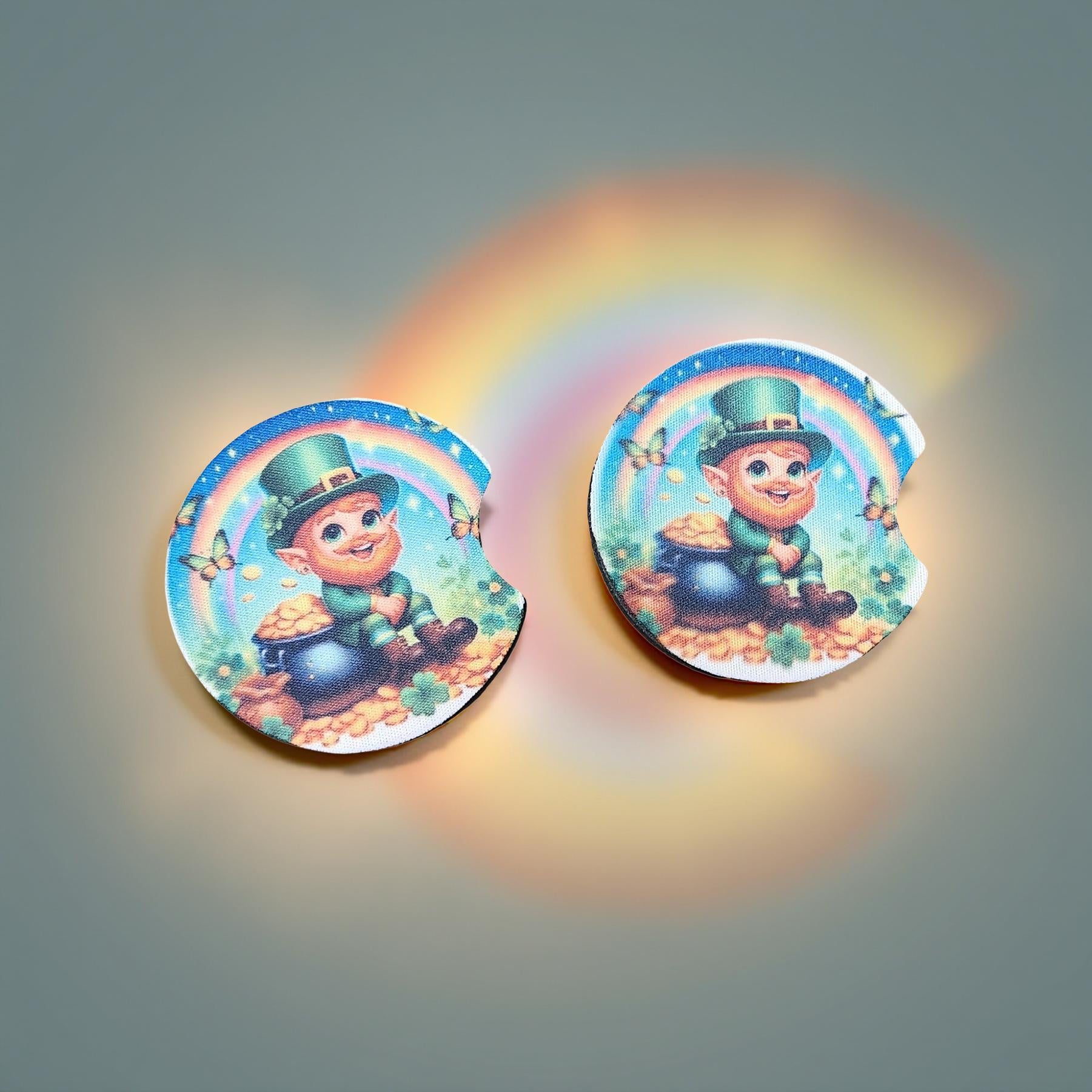 Thin Backing Car Coasters – Absorbent Auto Accessories - sublimation blank - Cypress & Sage - Vermilion