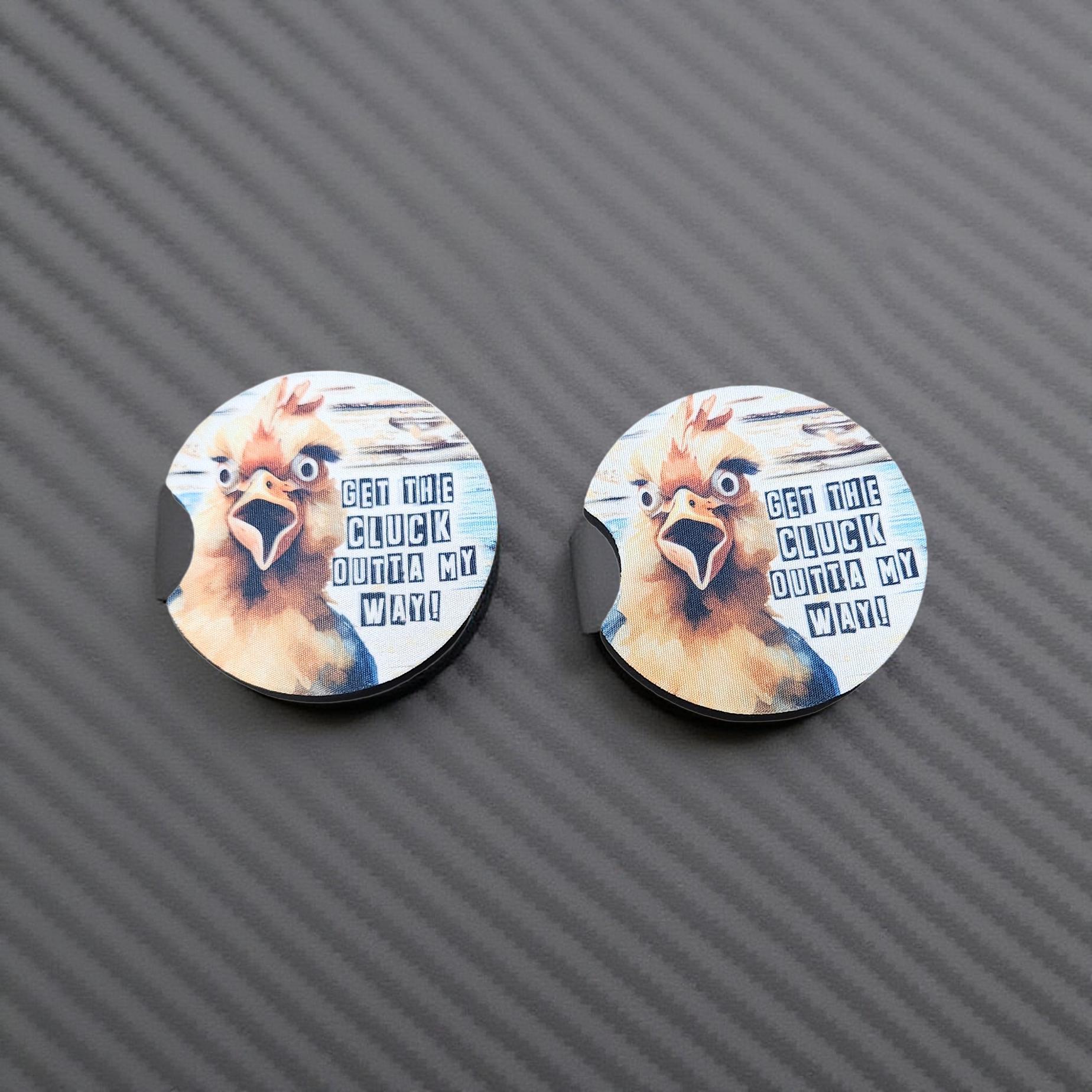 Cloth Cup Holder Coaster – Thick, Washable Car Accessory - Cypress & Sage - Vermilion