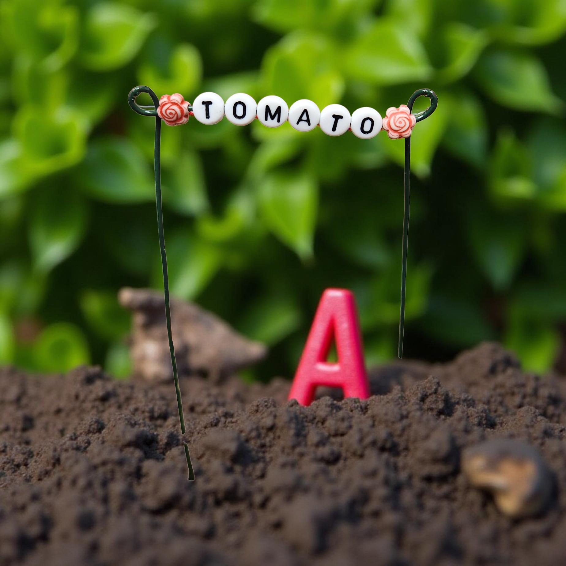 Handmade Plant ID Signs – Rustic Markers for Indoor Plants, Greenhouses & Sheltered Spaces - Cypress & Sage - Vermilion