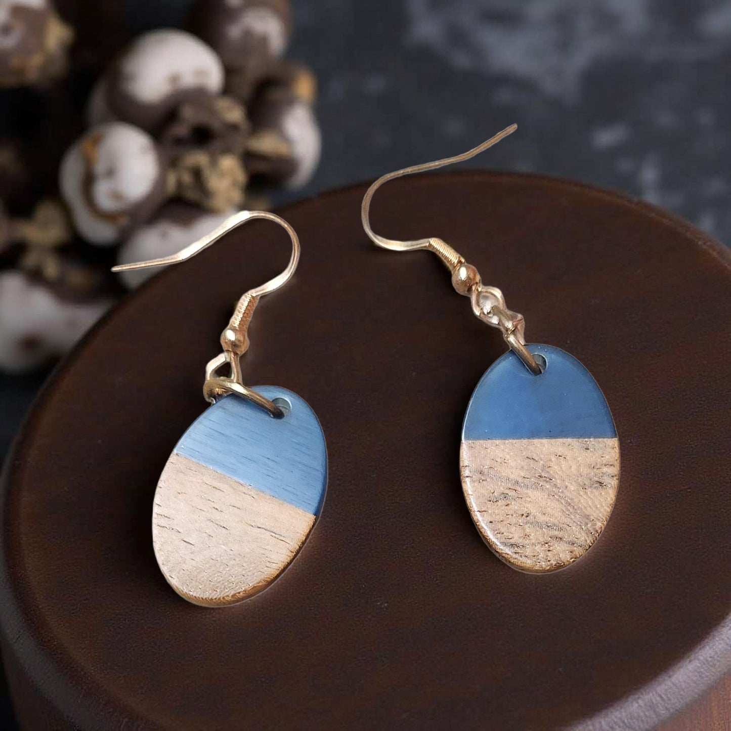 Handmade Boho Wooden Earrings – Natural Wood Statement Jewelry for Everyday Style - Cypress & Sage - Vermilion