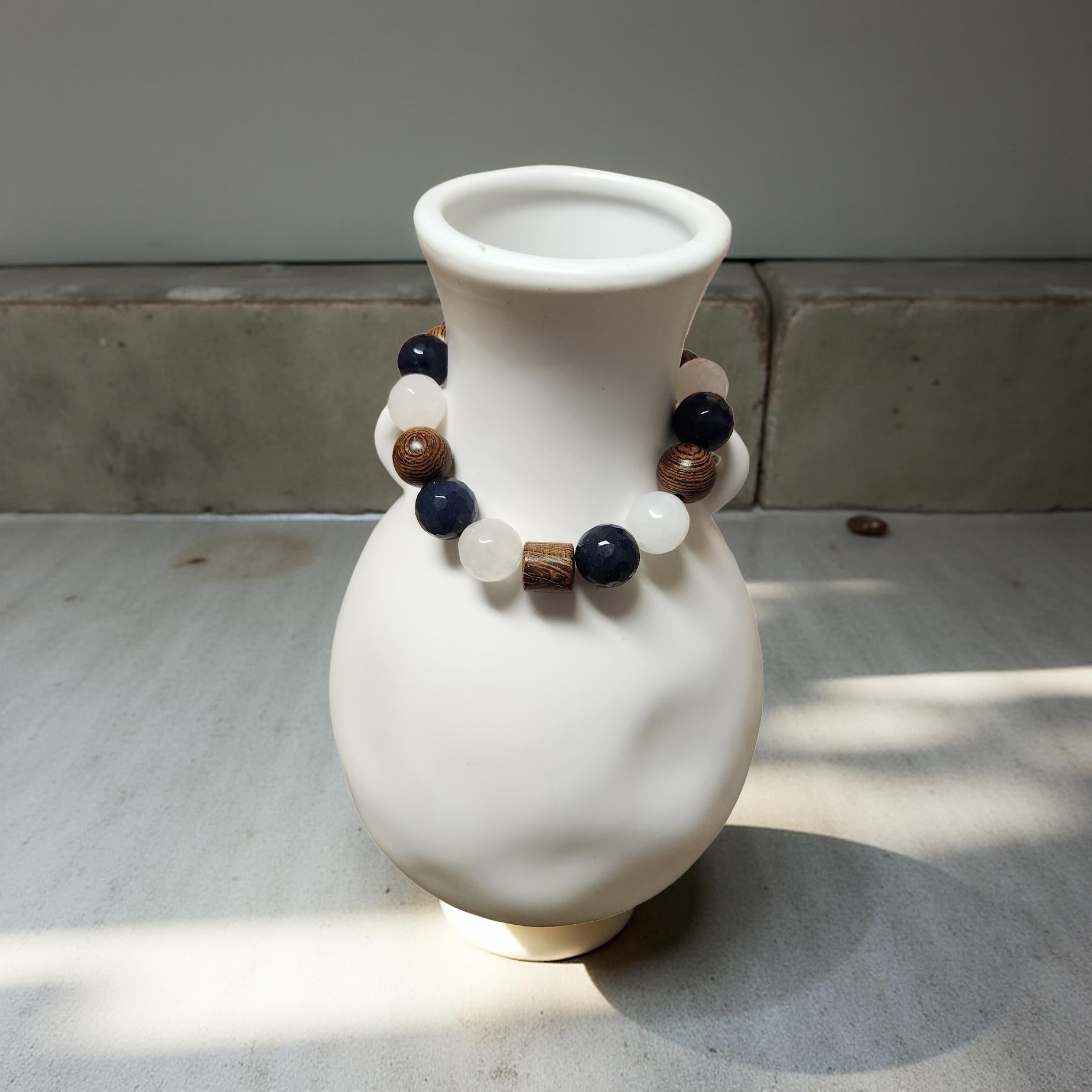 Decorative Wooden Bracelet – Natural Elegance - Cypress & Sage - Vermilion