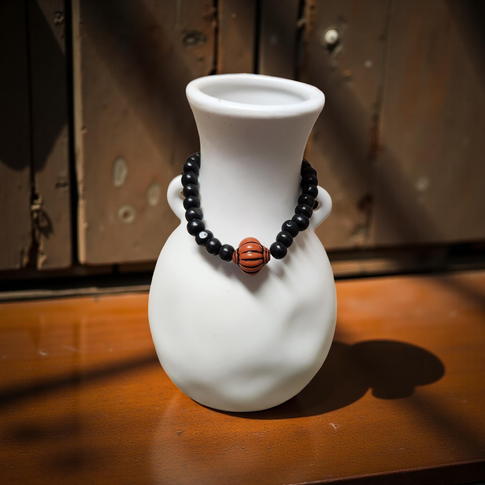 Decorative Wooden Bracelet – Natural Elegance - Cypress & Sage - Vermilion