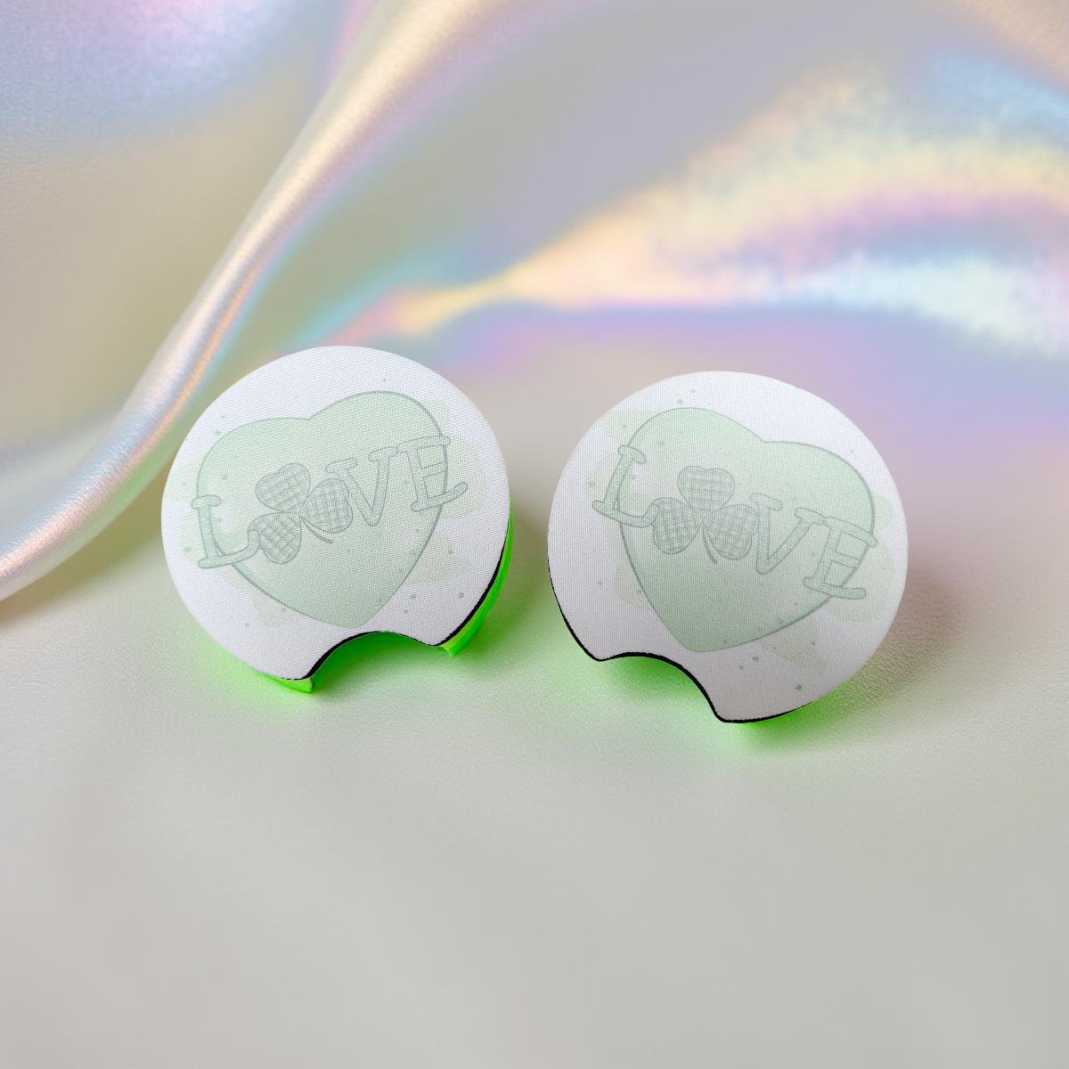 Cloth Cup Holder Coaster – Thick, Washable Car Accessory - Cypress & Sage - Vermilion