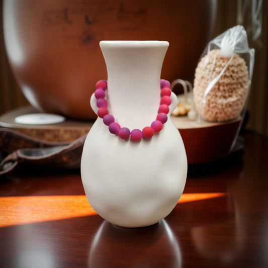 Adult Neon Multi‑Color Bracelet – Vibrant Beaded Jewelry for Everyday Fun - Cypress & Sage - Vermilion