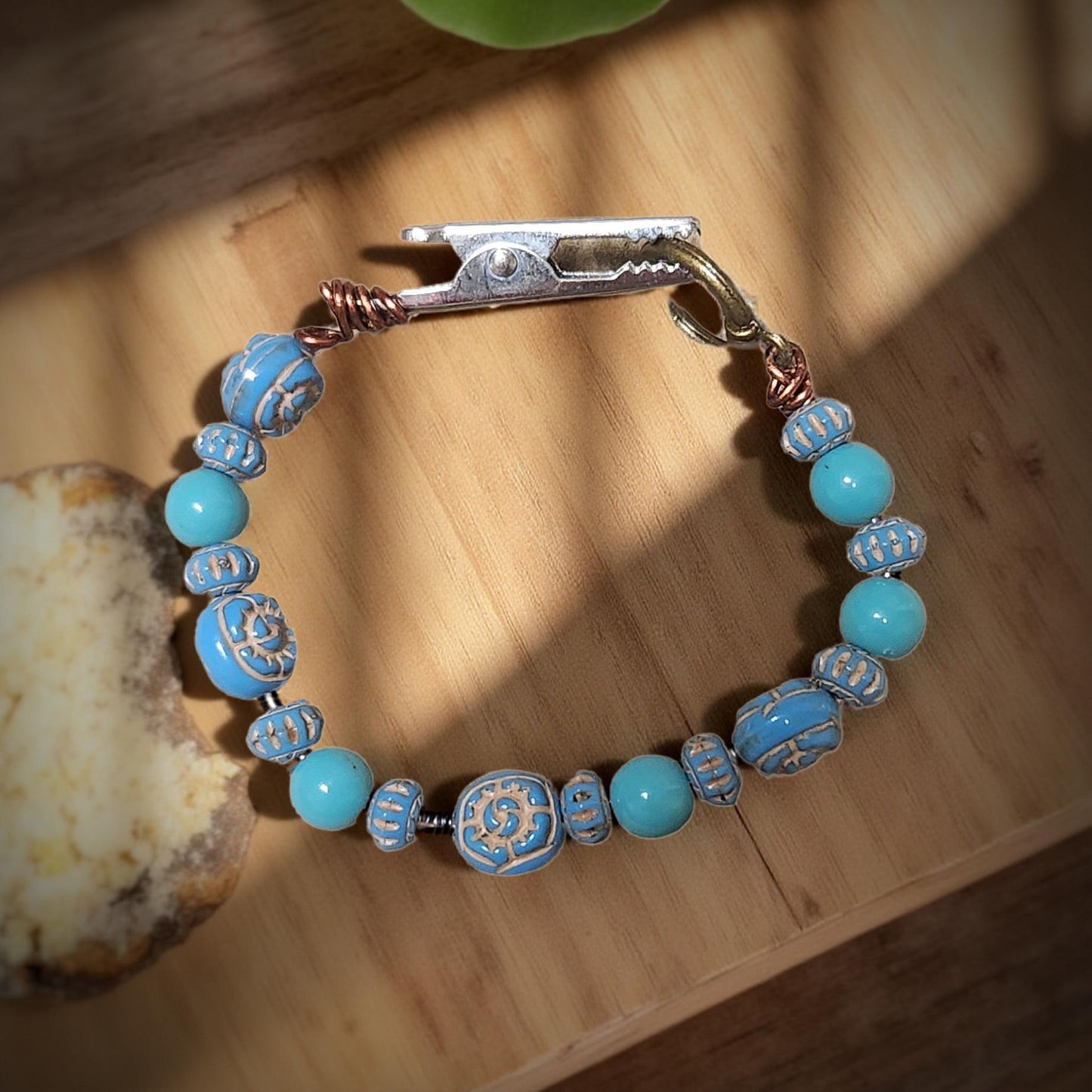 Modern Metal Clasp Bracelet – Stylish Accent - Cypress & Sage - Vermilion