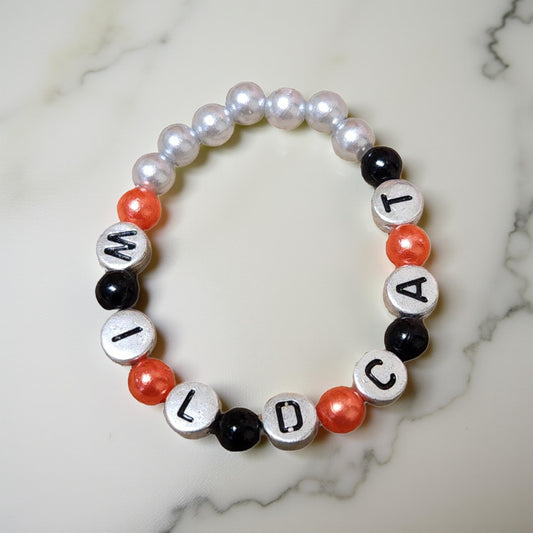 🎉 Kids Spirit Bracelets – Beaded Team Pride - Cypress & Sage - Vermilion