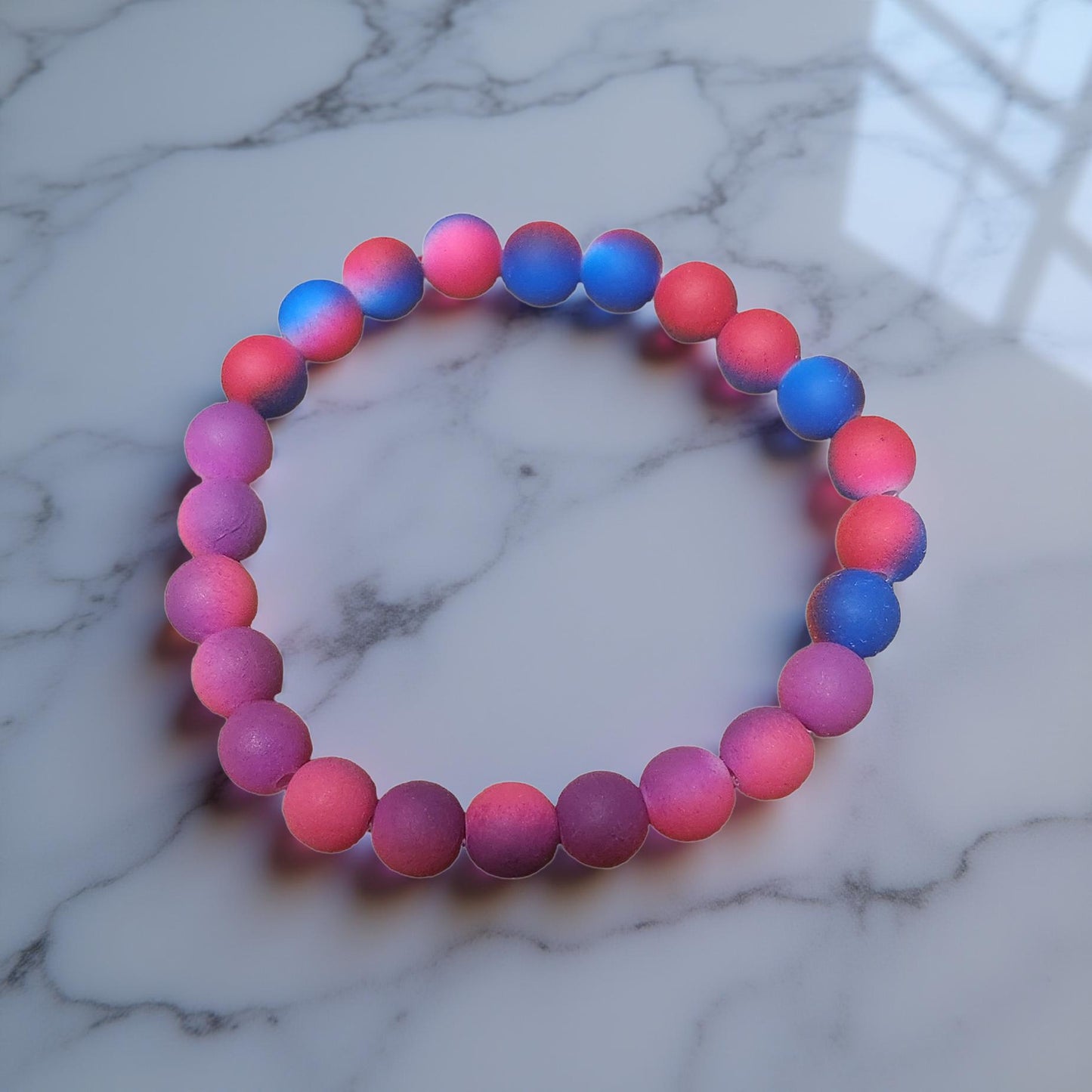 Adult Neon Multi‑Color Bracelet – Vibrant Beaded Jewelry for Everyday Fun - Cypress & Sage - Vermilion