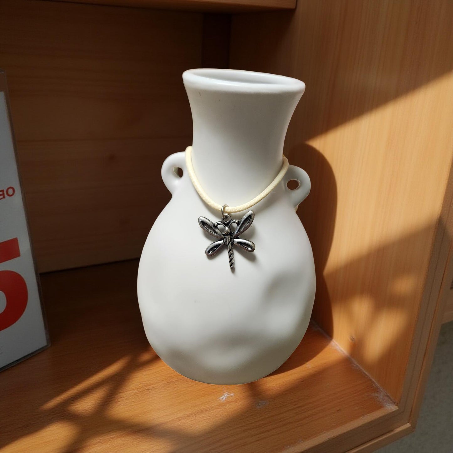 16" Inspirational Medallion Necklace – Meaningful Everyday Pendant - Cypress & Sage - Vermilion