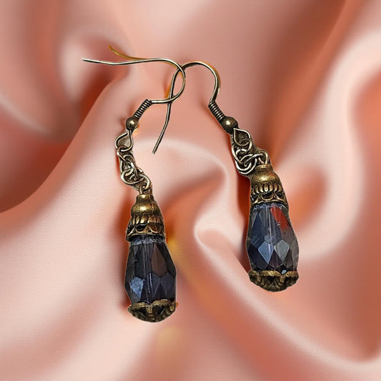 Handmade Teardrop Earrings – Polymer Clay or Beaded Statement Drops - Cypress & Sage - Vermilion