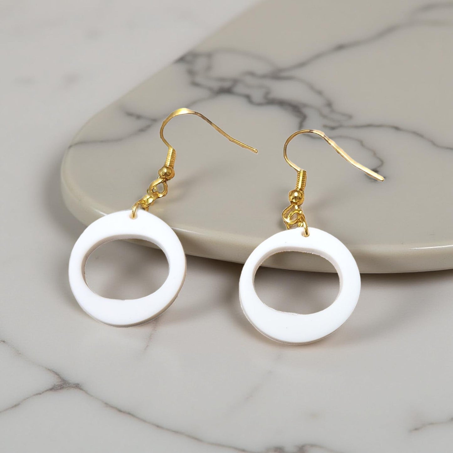 Round Statement Earrings – Stud & Dangle Options - Cypress & Sage - Vermilion