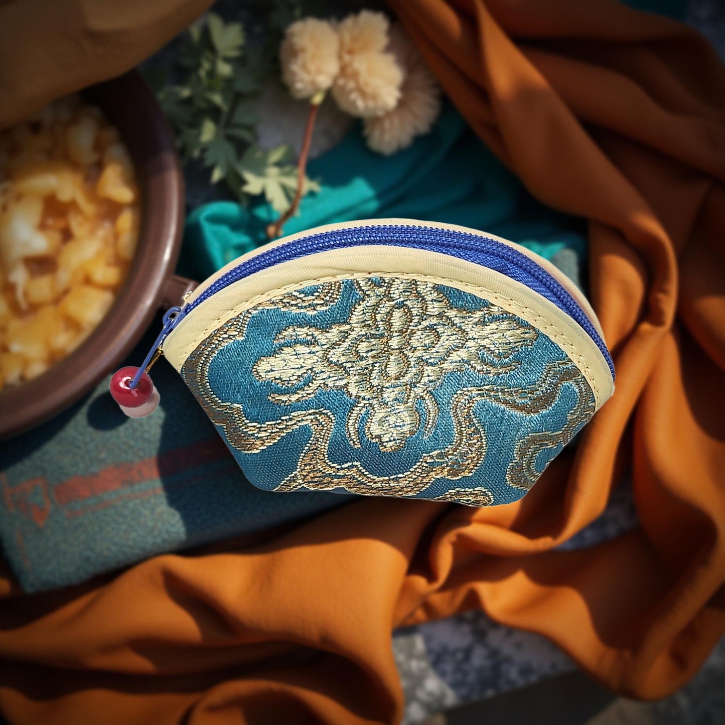 Rosary Pouch / Coin Purse – Small, Colorful & Practical - Cypress & Sage - Vermilion