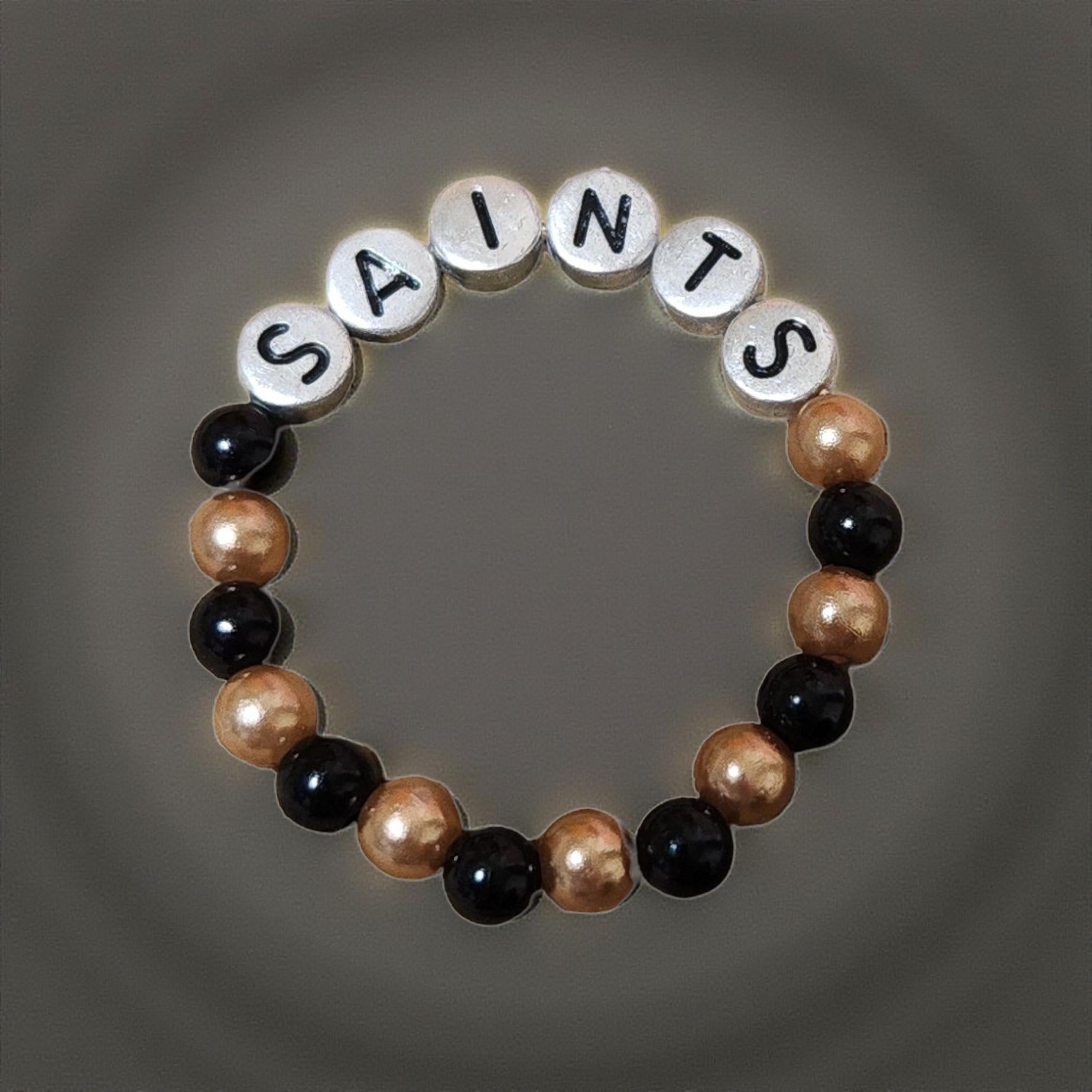 🎉 Kids Spirit Bracelets – Beaded Team Pride - Cypress & Sage - Vermilion