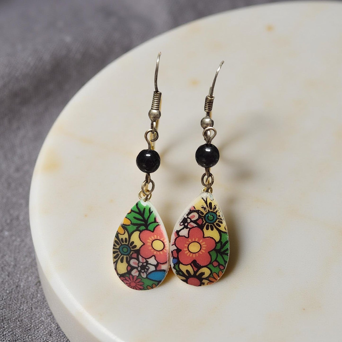 Handmade Butterfly & Floral Earrings – Lightweight, Pretty & Nature‑Inspired - Cypress & Sage - Vermilion