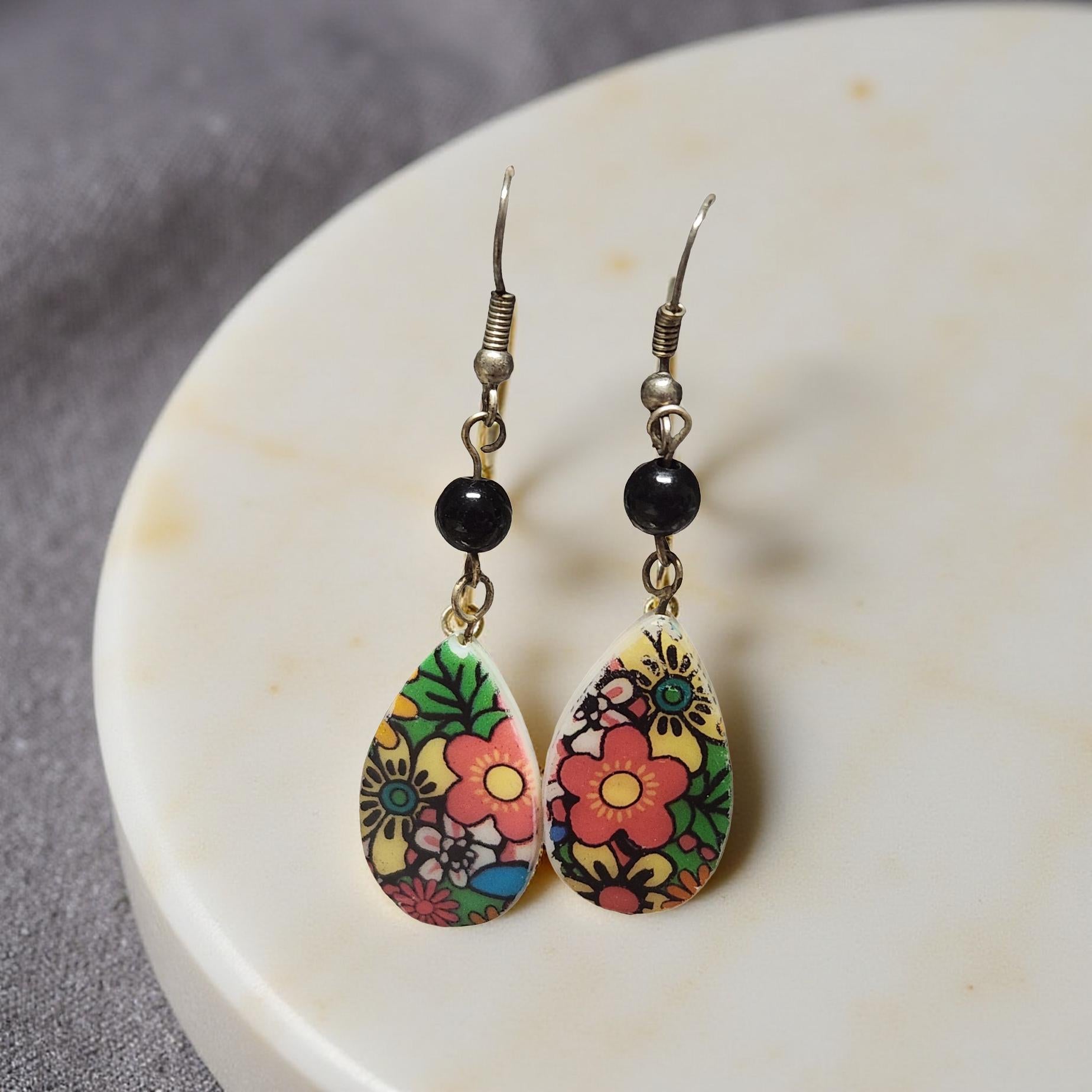 Handmade Butterfly & Floral Earrings – Lightweight, Pretty & Nature‑Inspired - Cypress & Sage - Vermilion