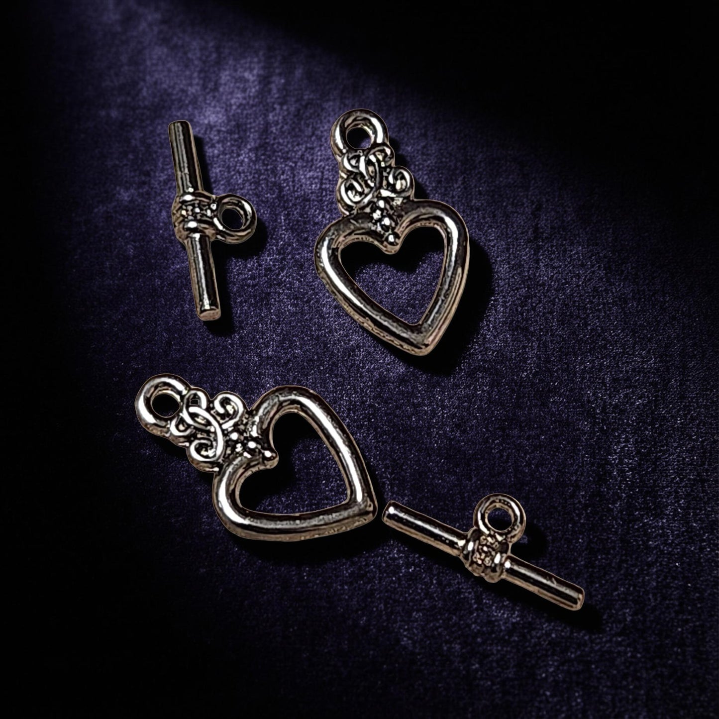 Nickel-Free Heart Toggle Clasp for Jewelry Making - Hypoallergenic and Safe