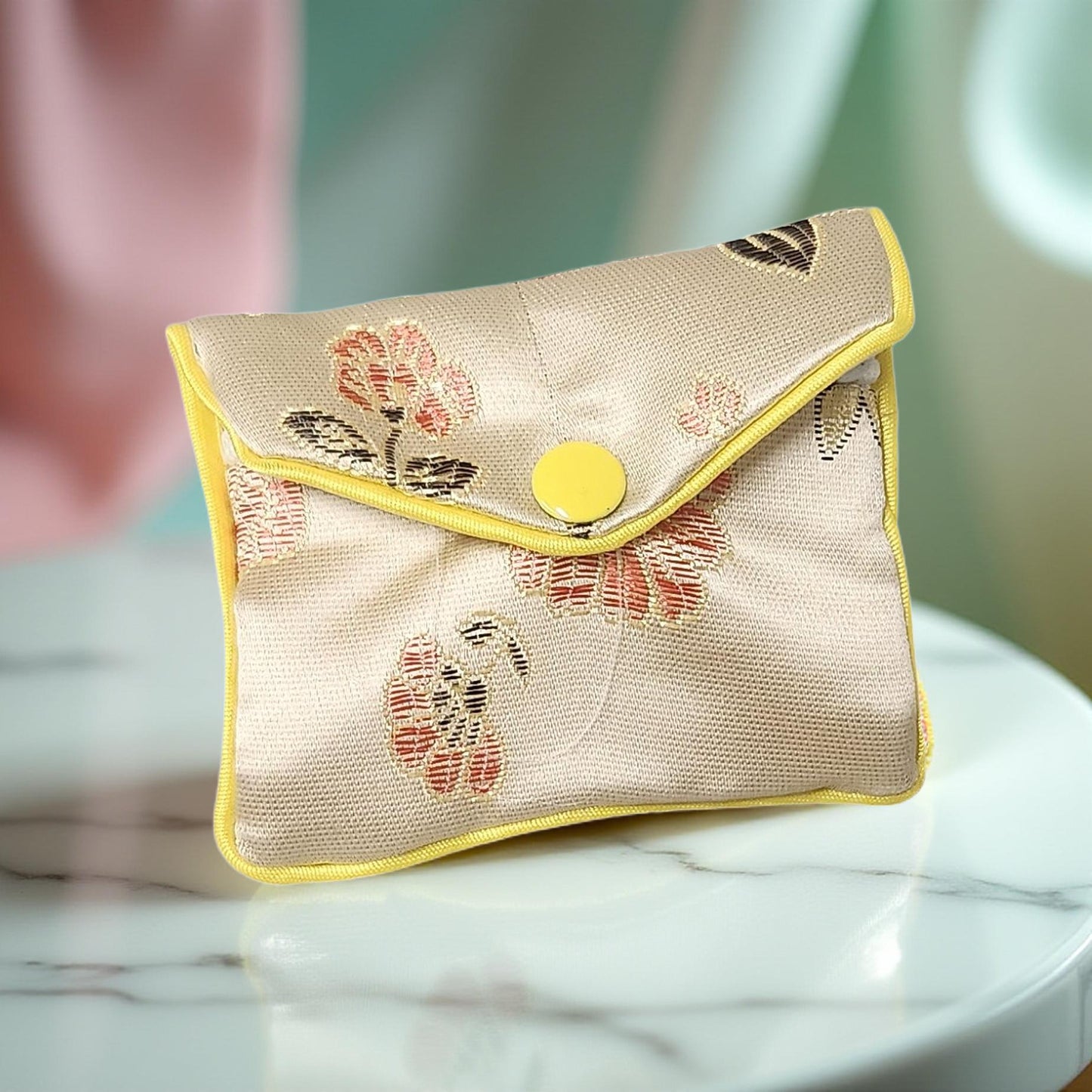 Rosary Pouch / Coin Purse – Small, Colorful & Practical - Cypress & Sage - Vermilion