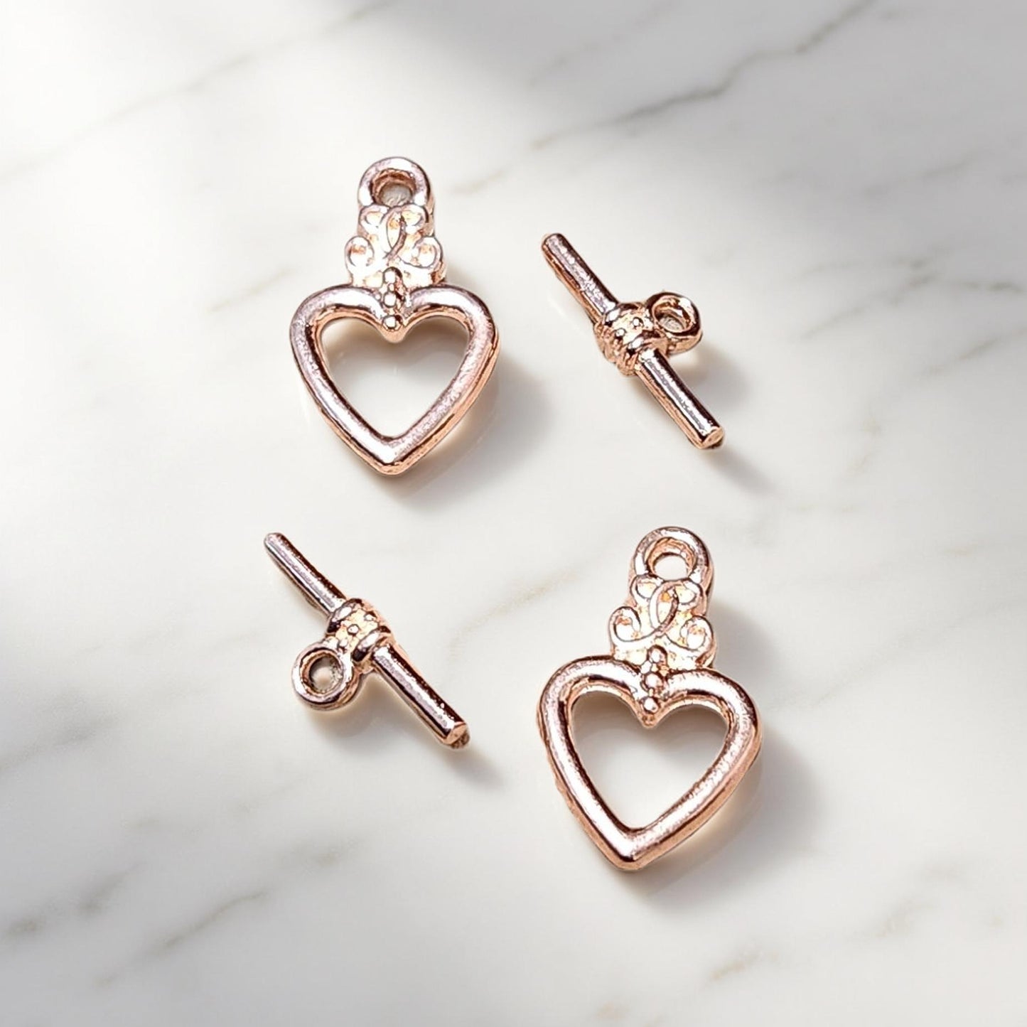 Nickel-Free Heart Toggle Clasp for Jewelry Making - Hypoallergenic and Safe