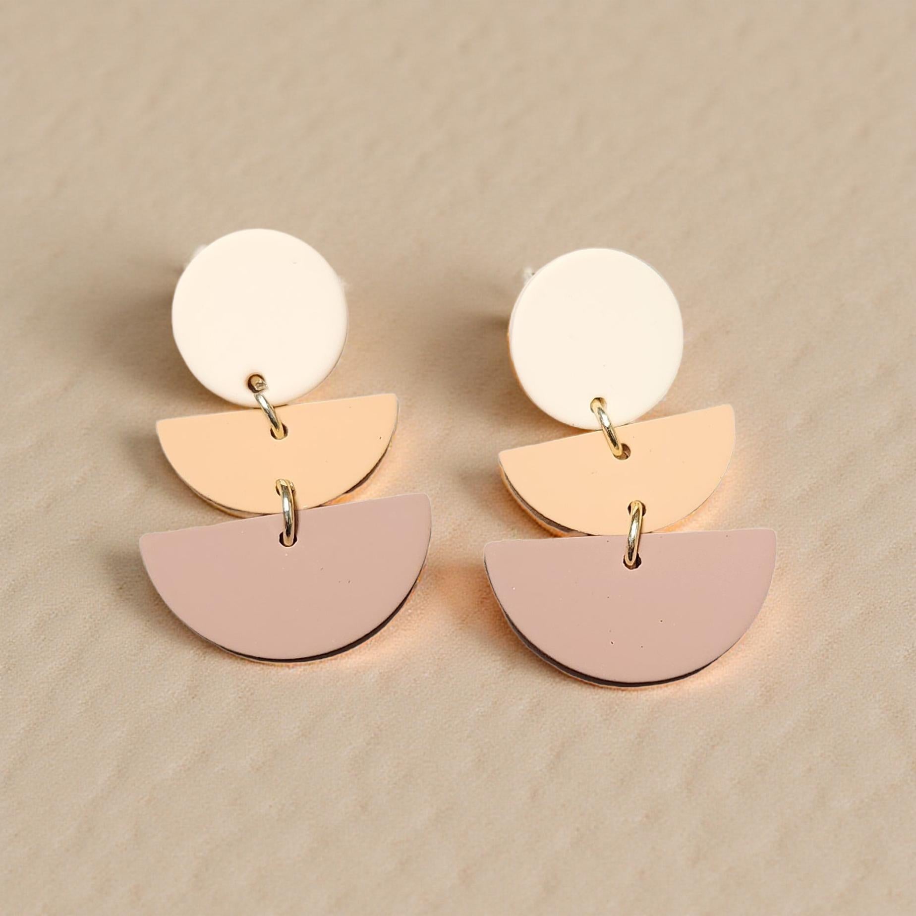 Brown tiered earrings - Cypress & Sage - Vermilion