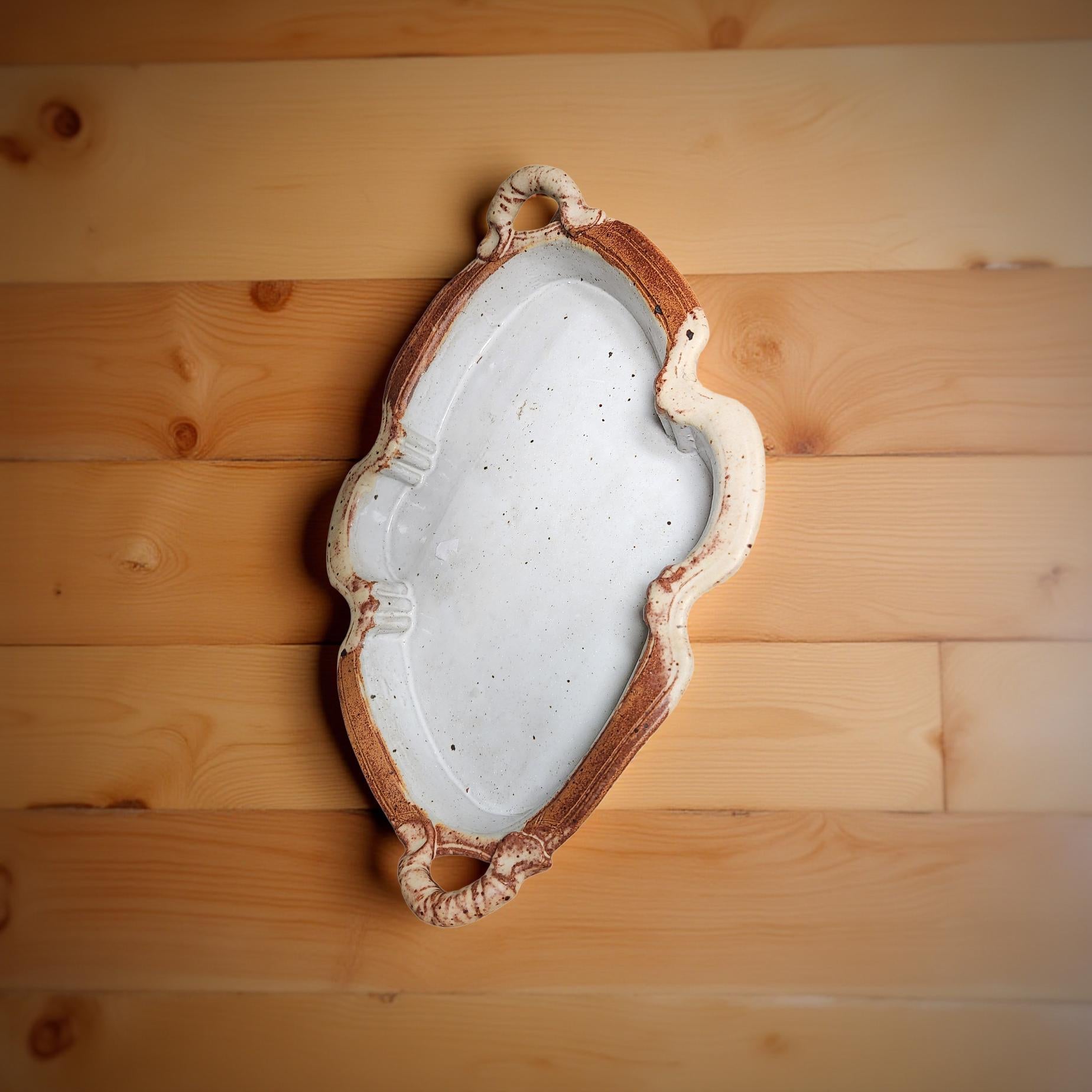 Artisan Ceramic Tray – Handcrafted Decorative Dish for Home Décor - Cypress & Sage - Vermilion